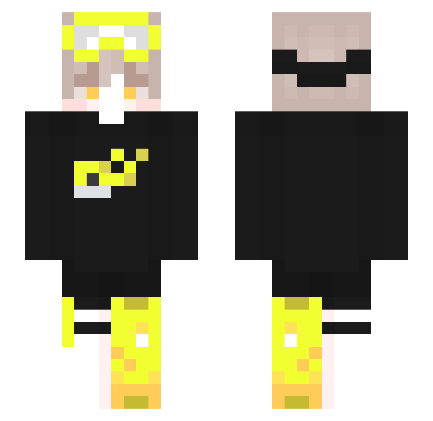 Neehot Minecraft skin, front and back view