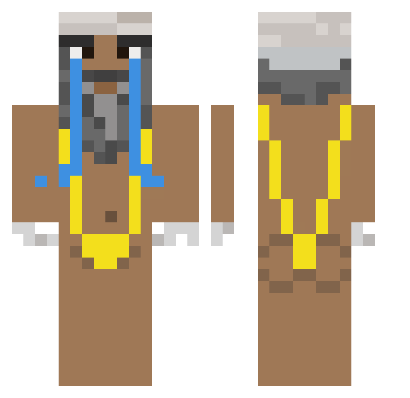 teteelin_ Minecraft skin, front and back view