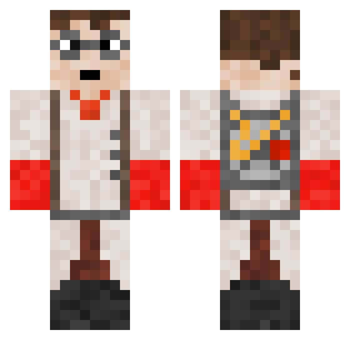 Krutii_0 Minecraft skin, front and back view