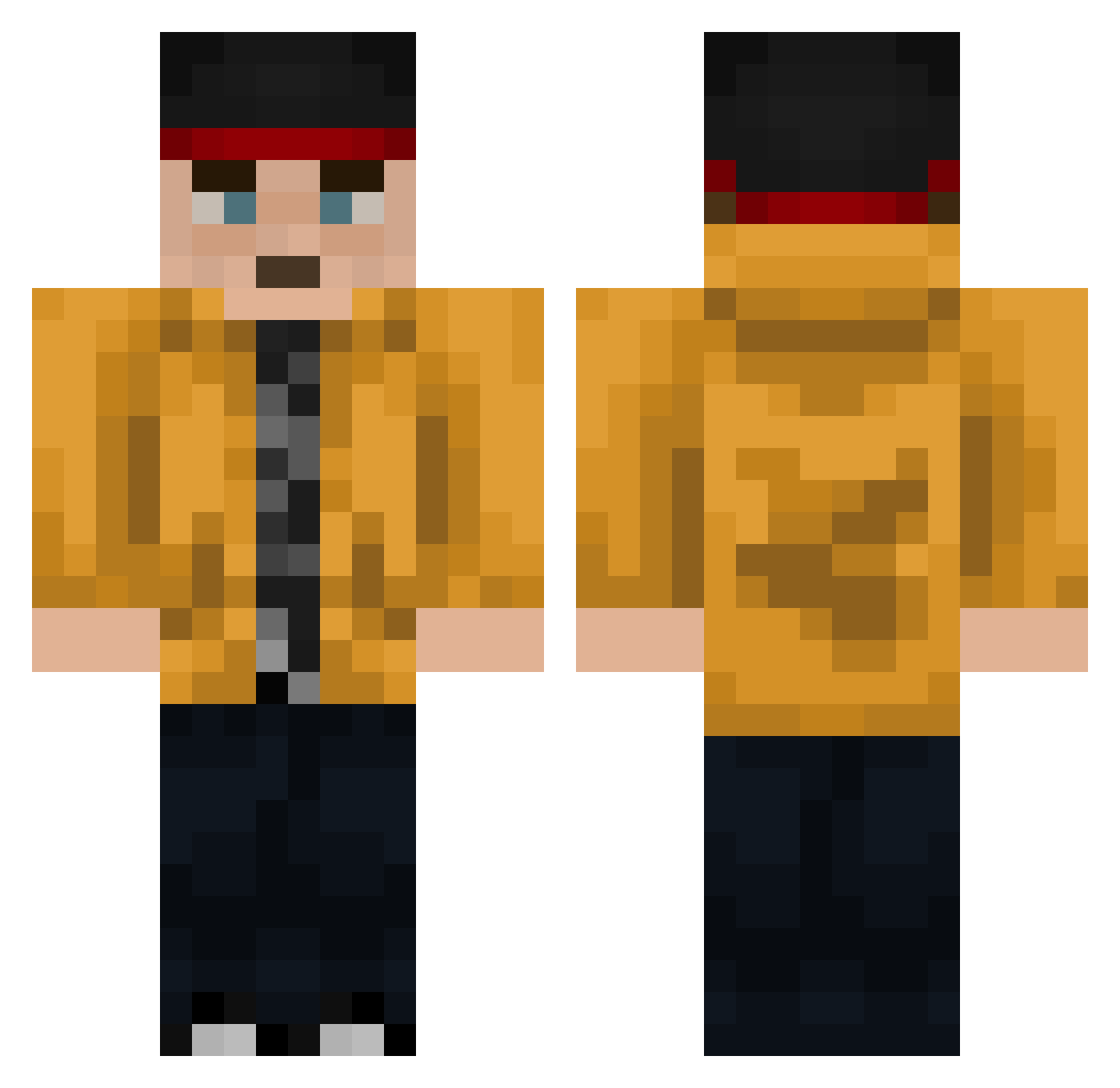 square_donut Minecraft skin, front and back view