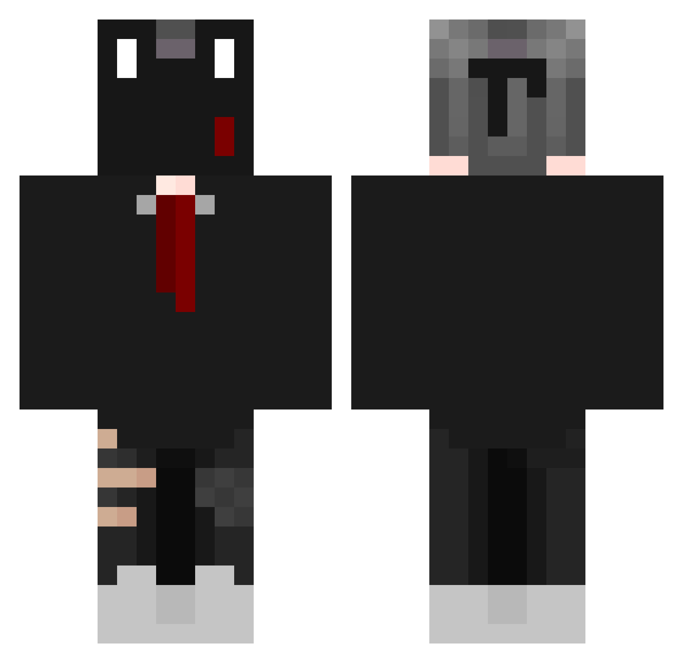Santxszz Minecraft skin, front and back view