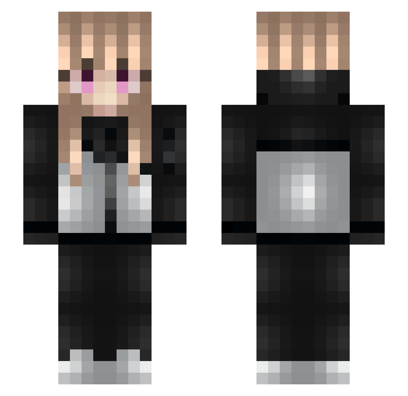 slimenasics Minecraft skin, front and back view