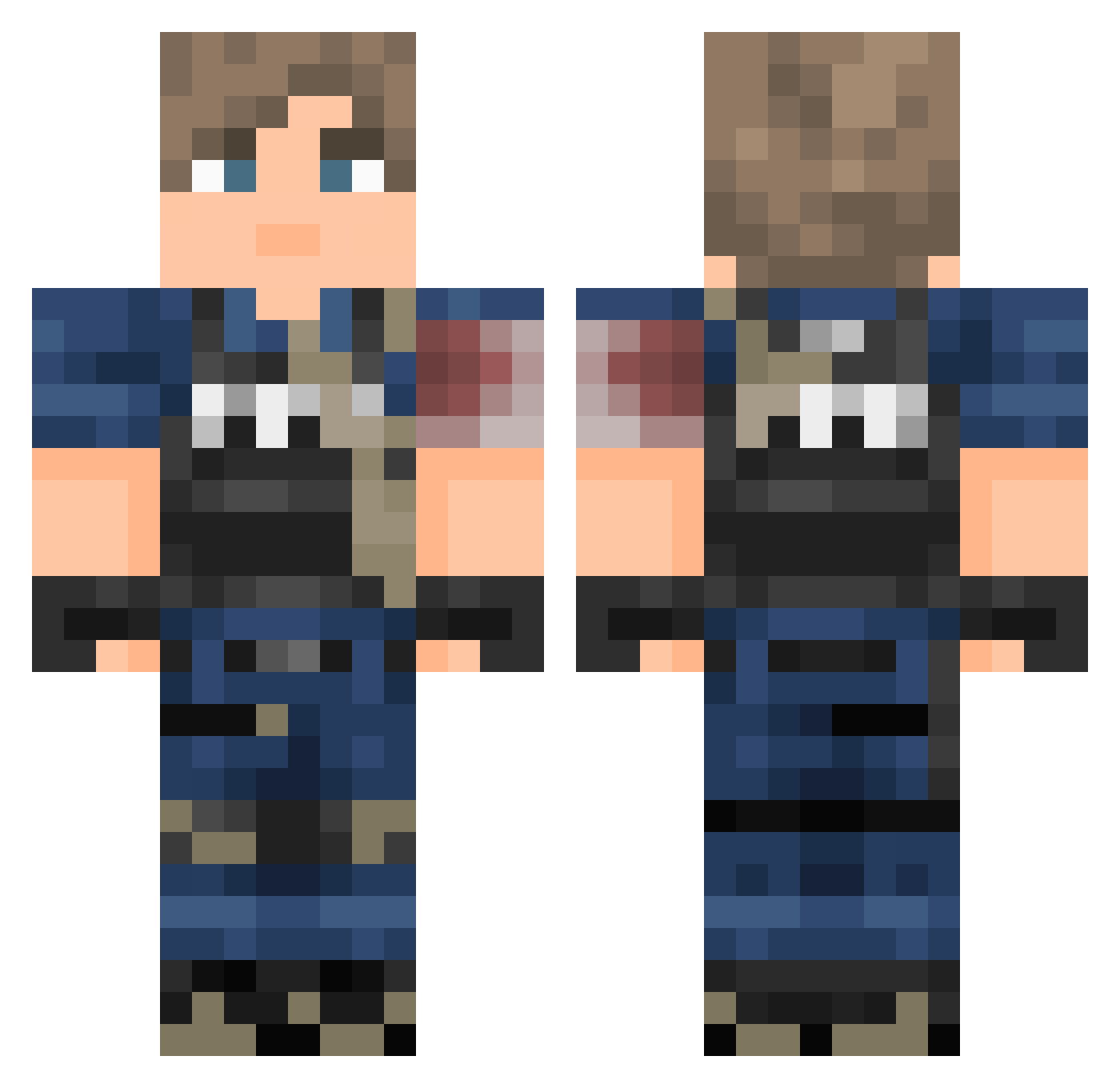 Fogtim Minecraft skin, front and back view