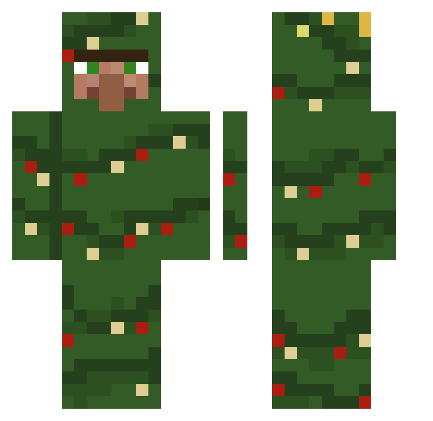 AnatraNapoletana Minecraft skin, front and back view