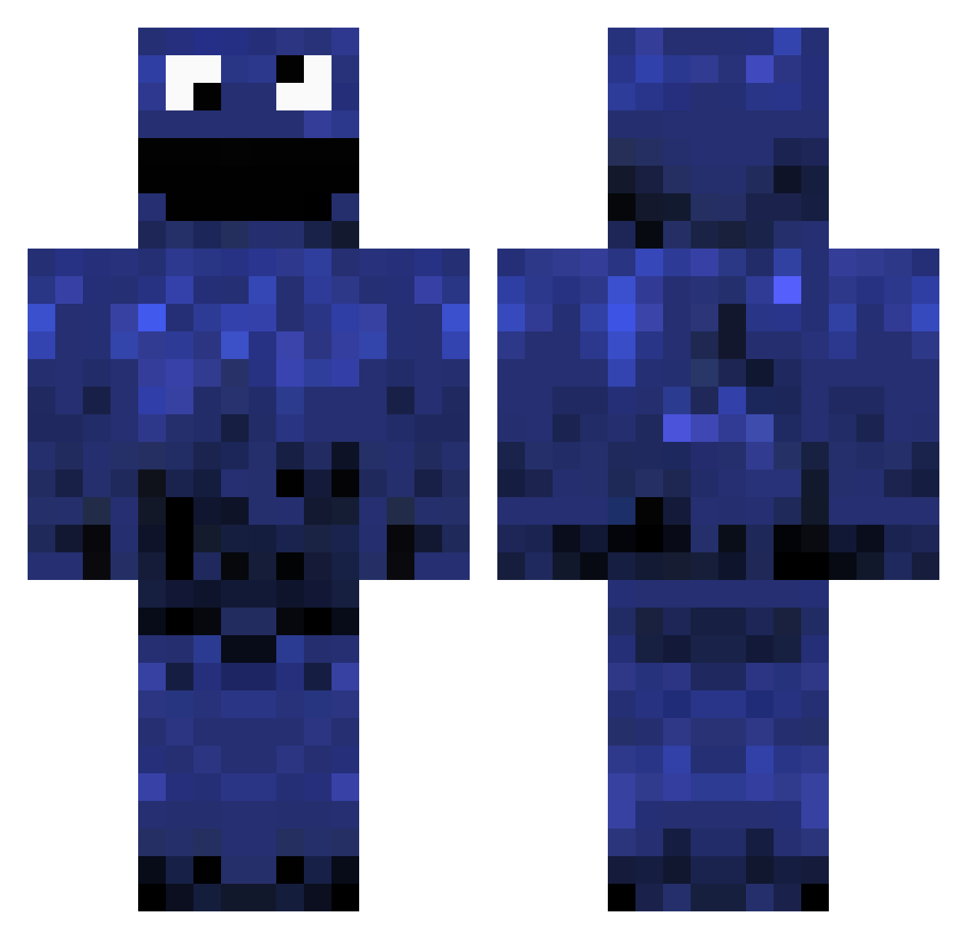 AJJJJd11 Minecraft skin, front and back view