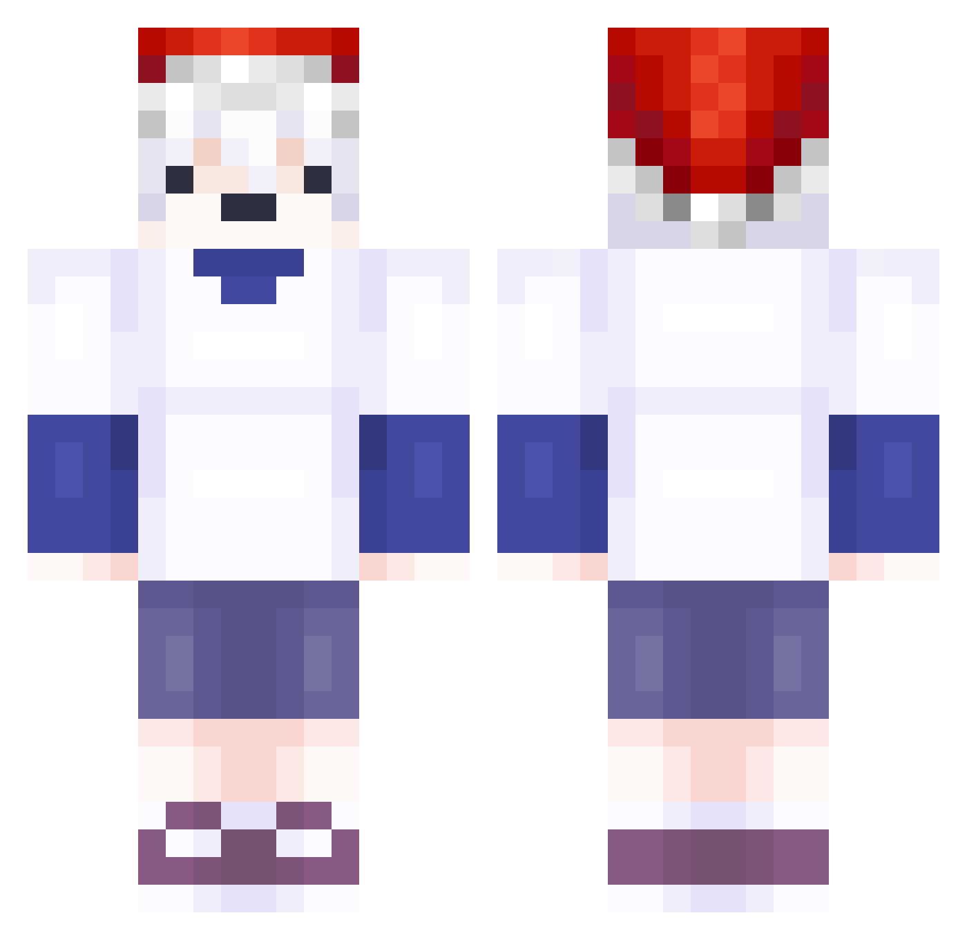 PSH091006 Minecraft skin, front and back view