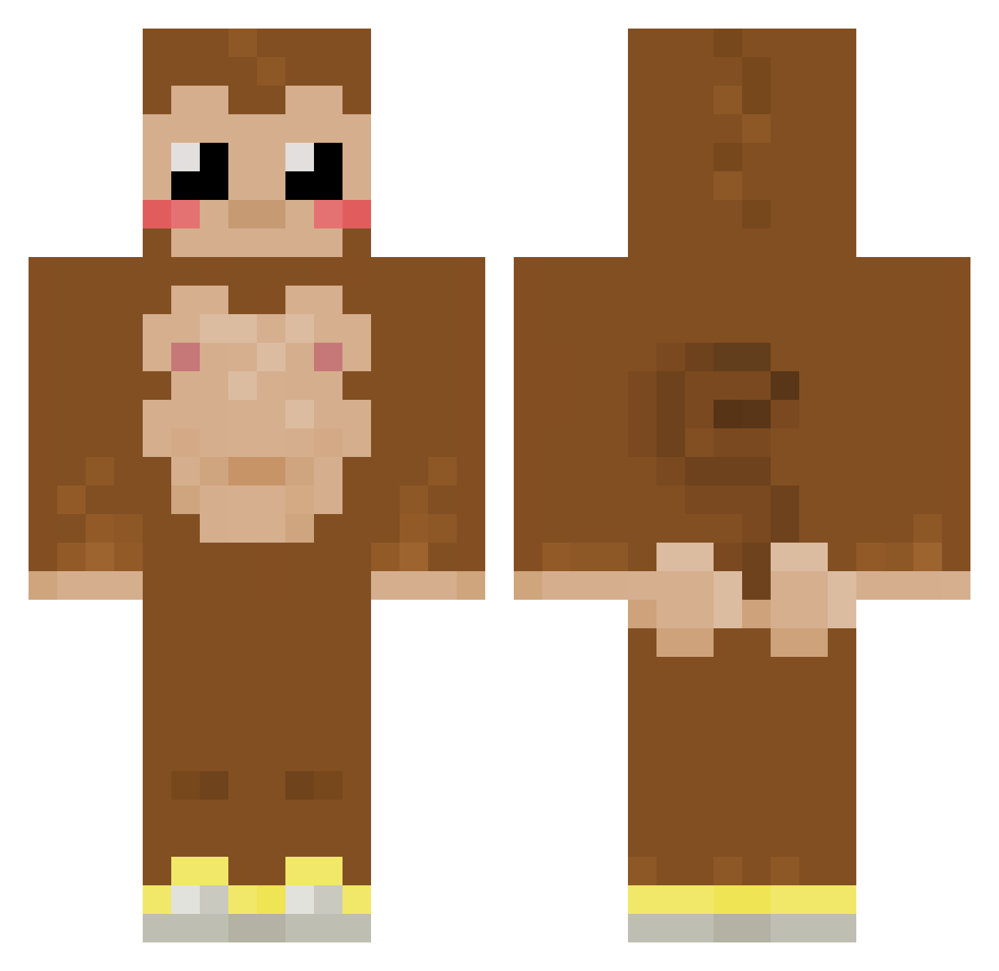 Consticool Minecraft skin, front and back view