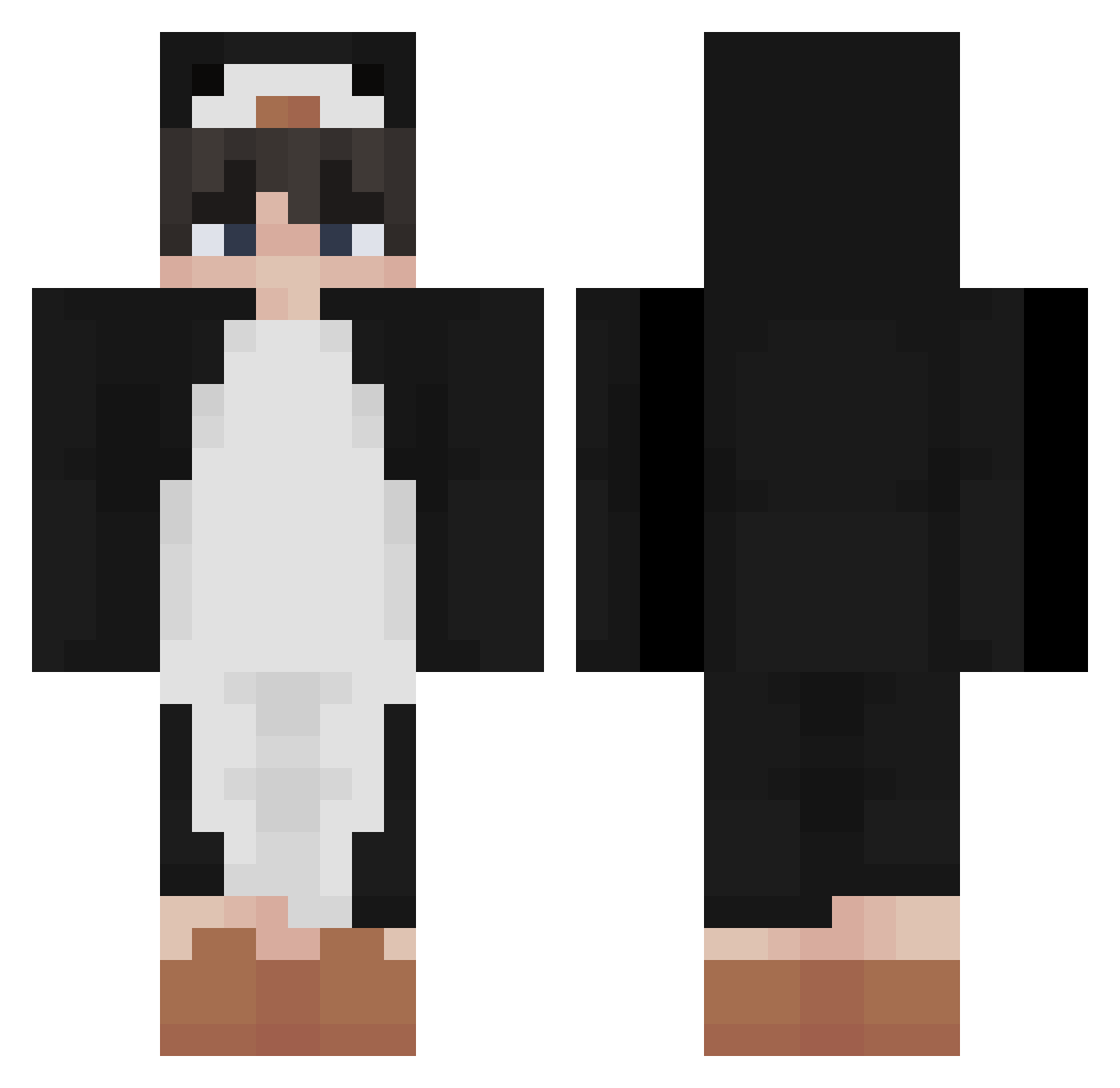 qentex Minecraft skin, front and back view