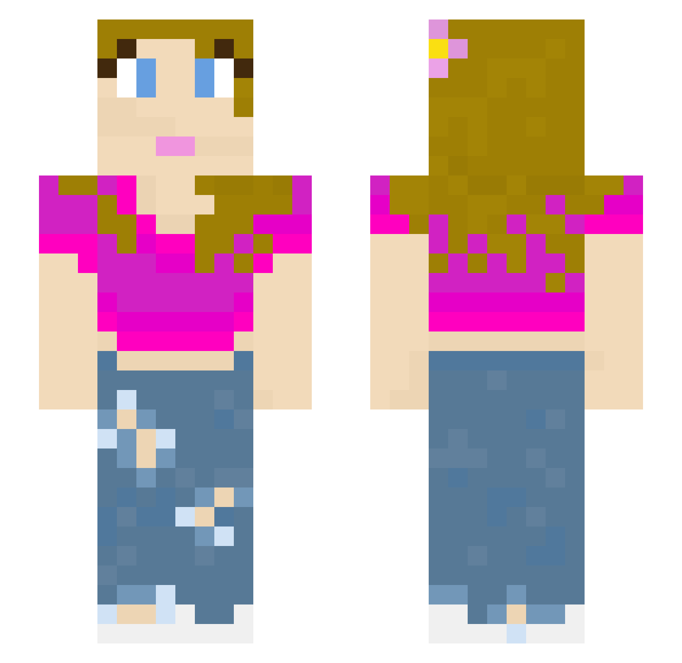 SkyBird2011 Minecraft skin, front and back view