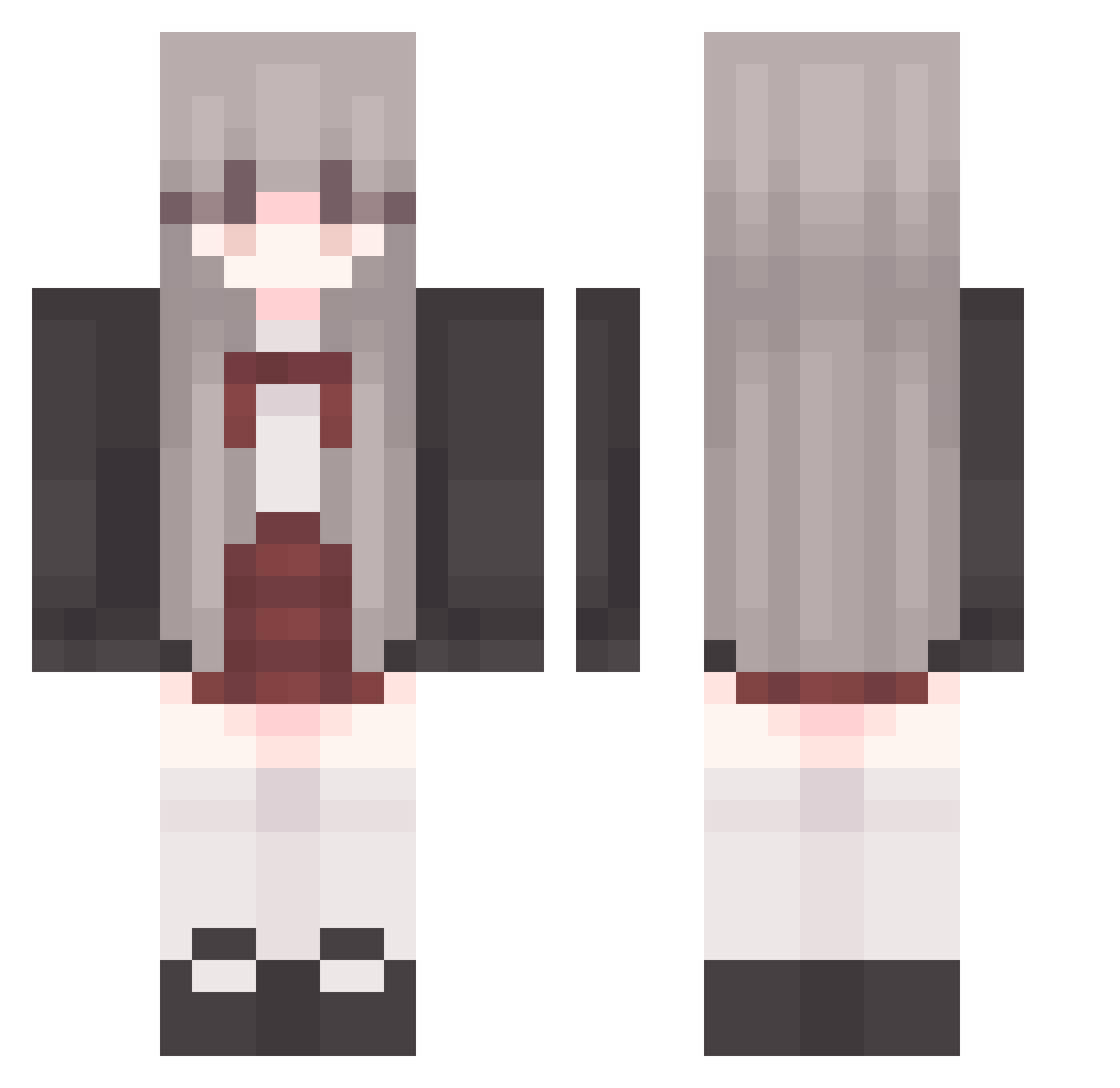 qwerasdfgg Minecraft skin, front and back view