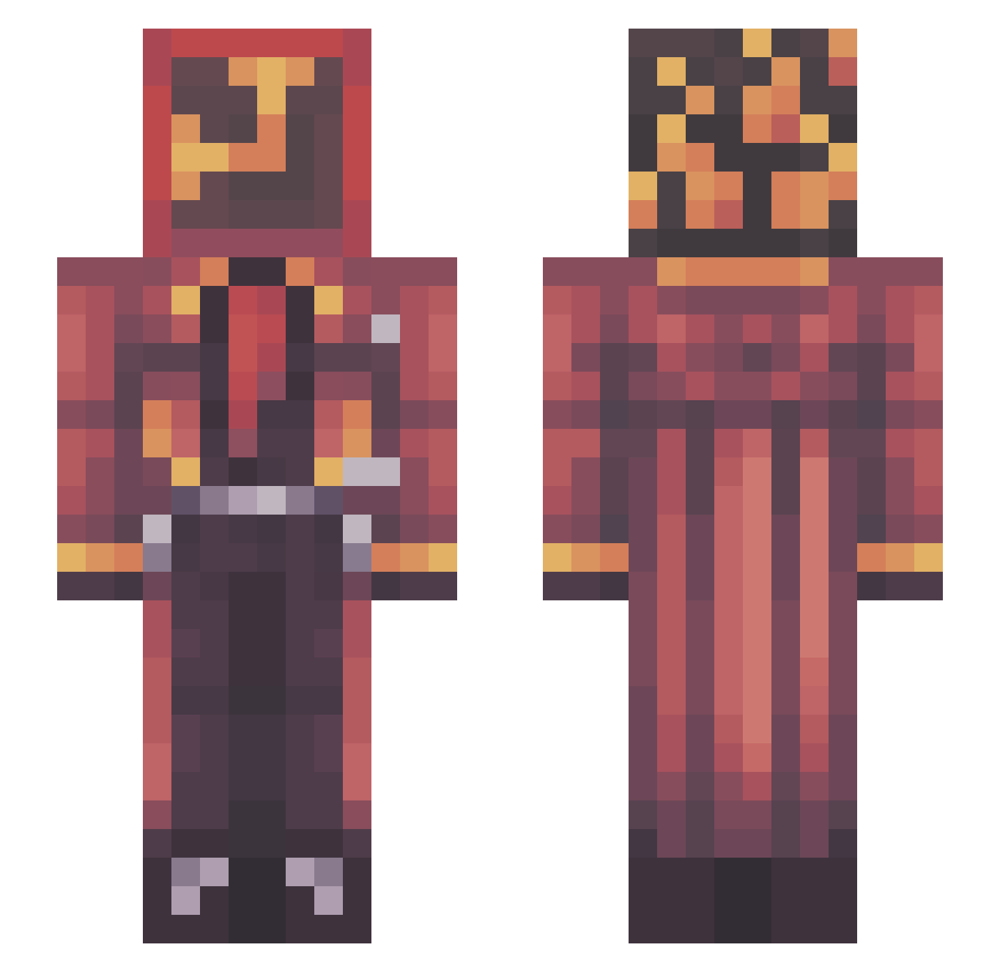Lolulalla Minecraft skin, front and back view