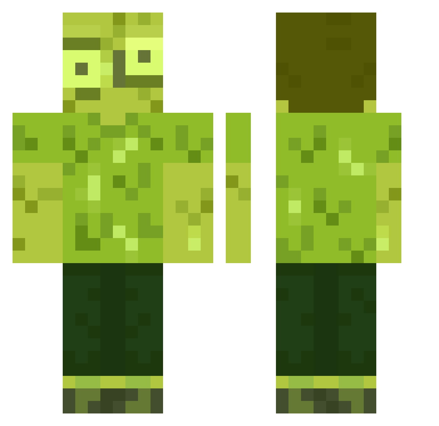 JavierGG_ Minecraft skin, front and back view