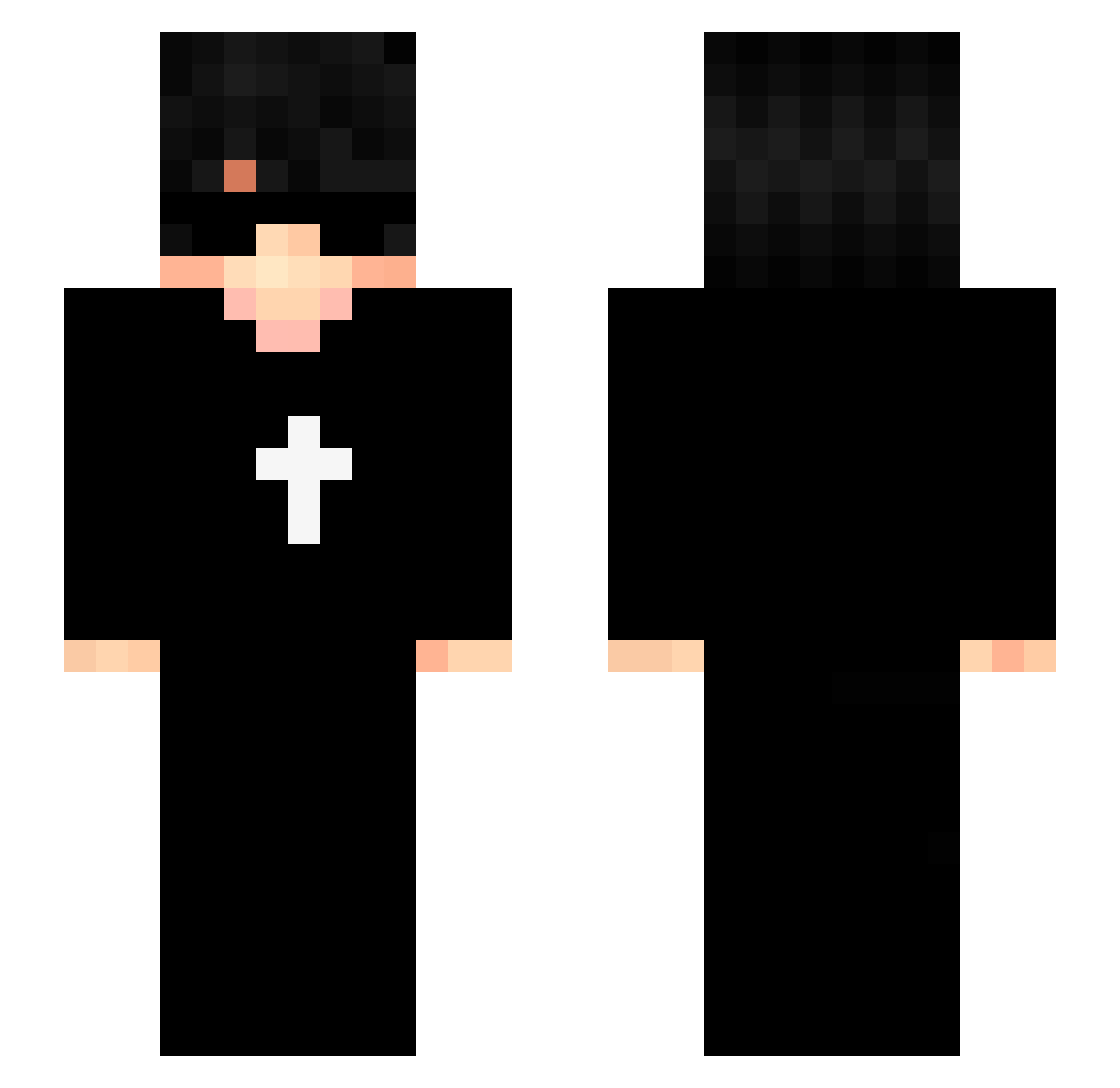MTS_LoneWolf Minecraft skin, front and back view