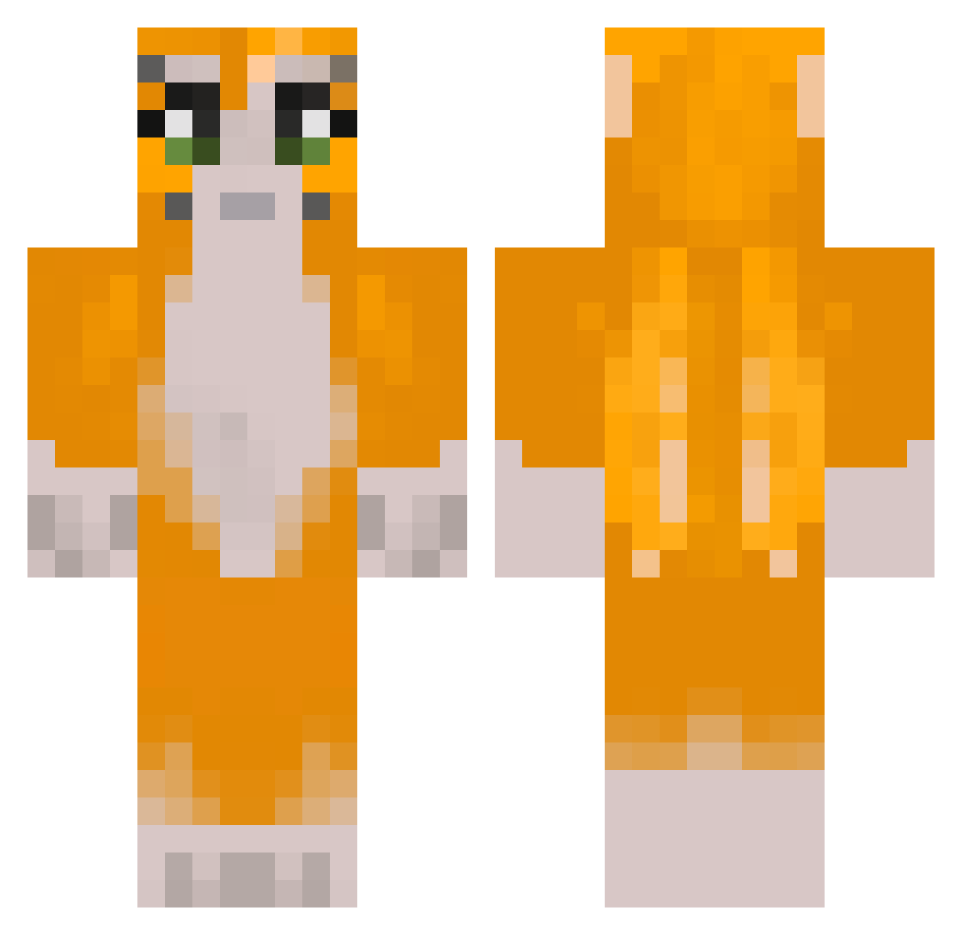 zues52363 Minecraft skin, front and back view