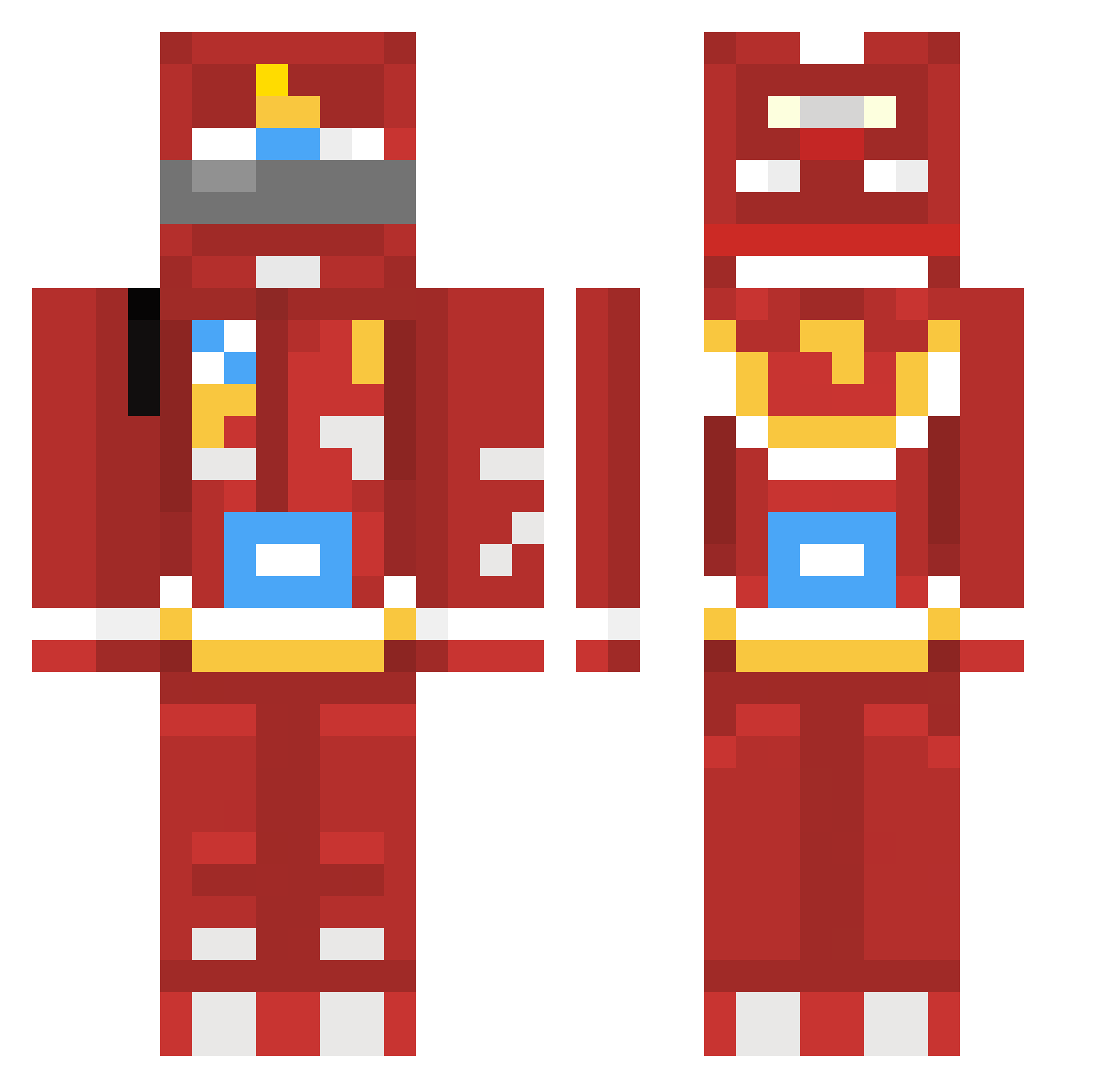 UKno Minecraft skin, front and back view