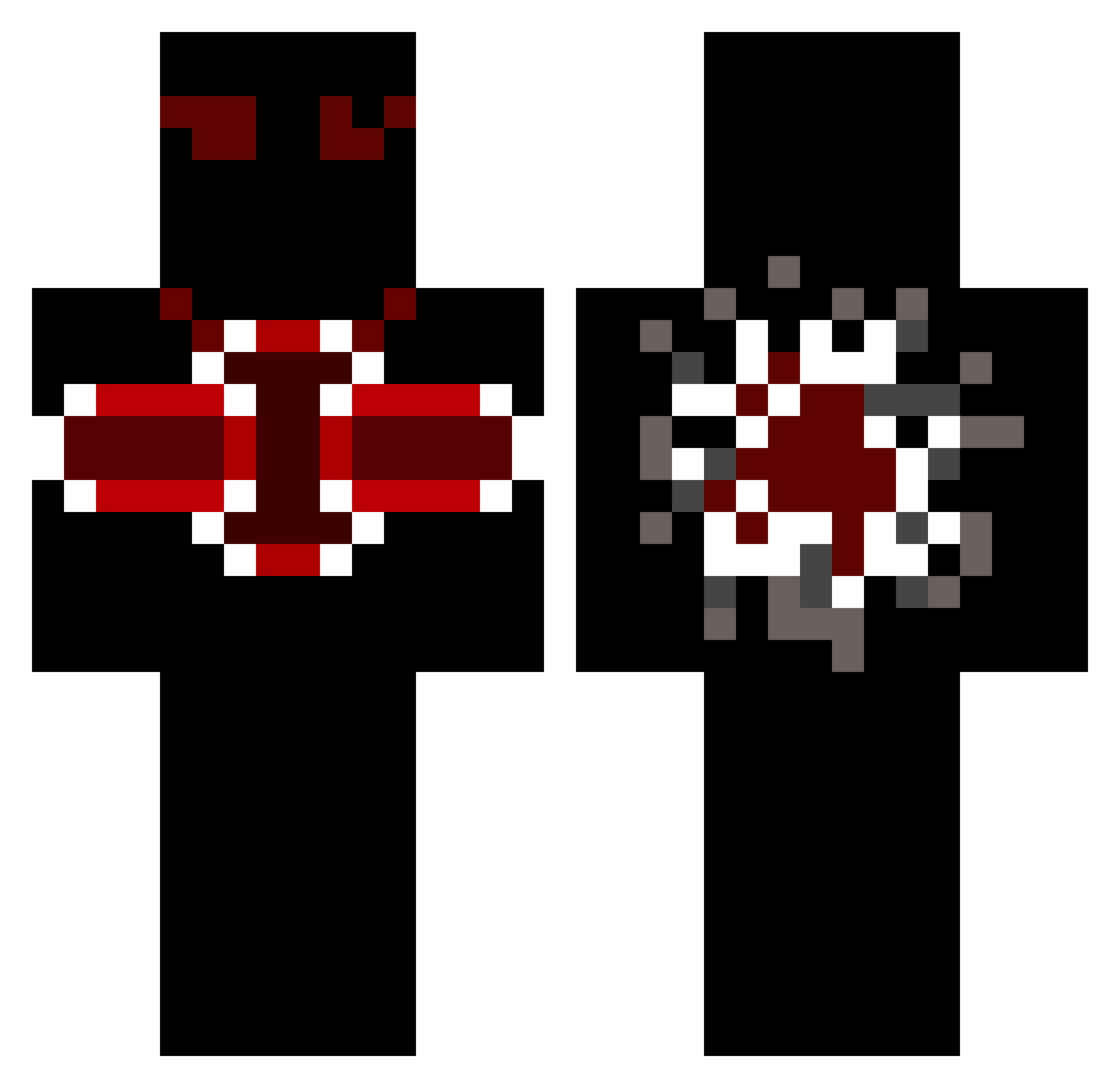 EclipseEgg Minecraft skin, front and back view