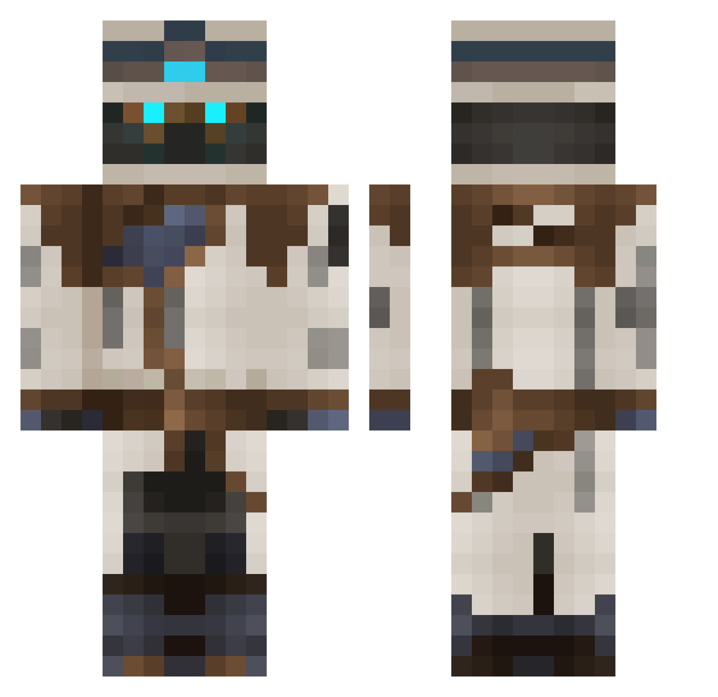 MarkMonty02 Minecraft skin, front and back view