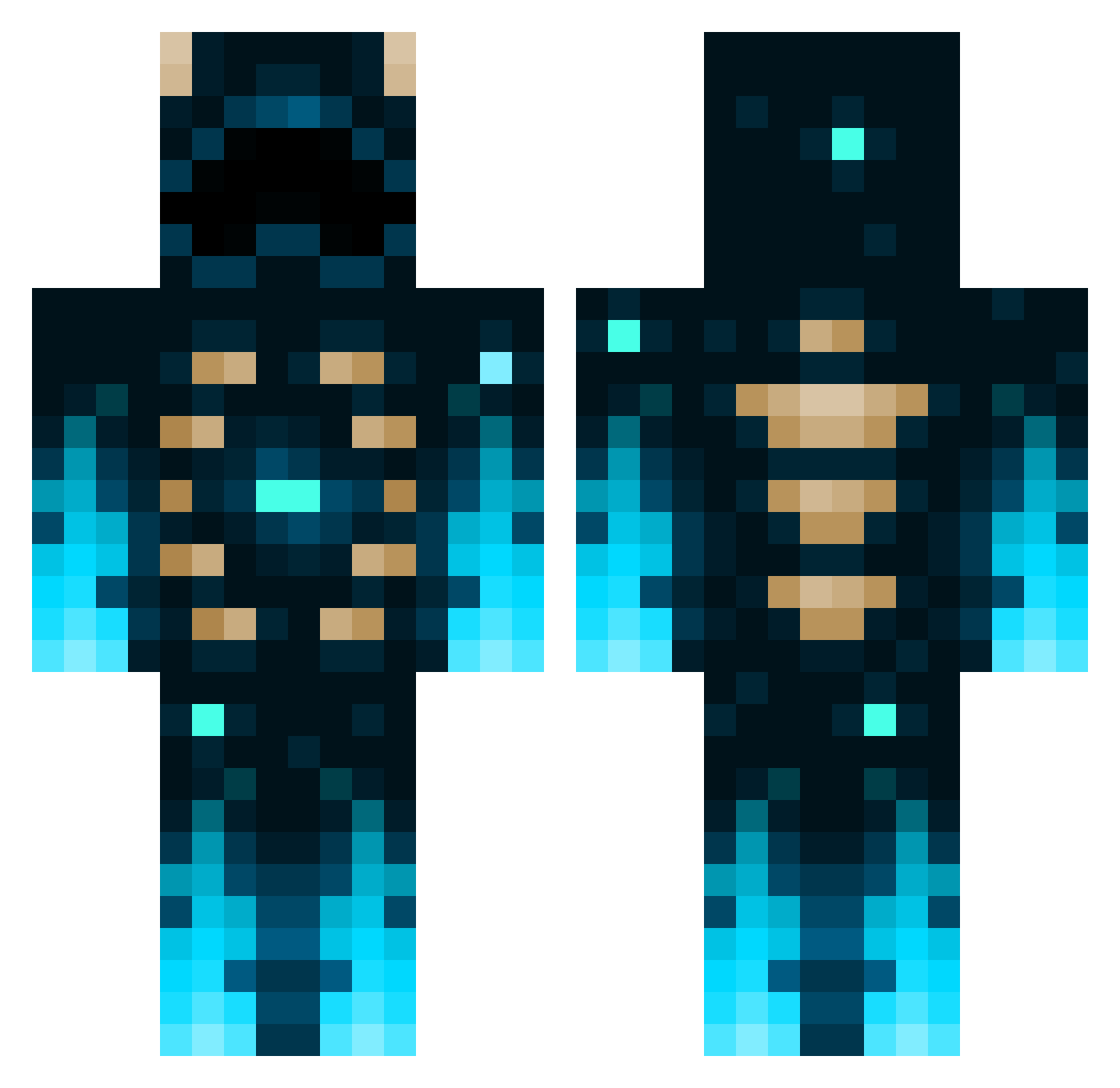 MartyMar Minecraft skin, front and back view