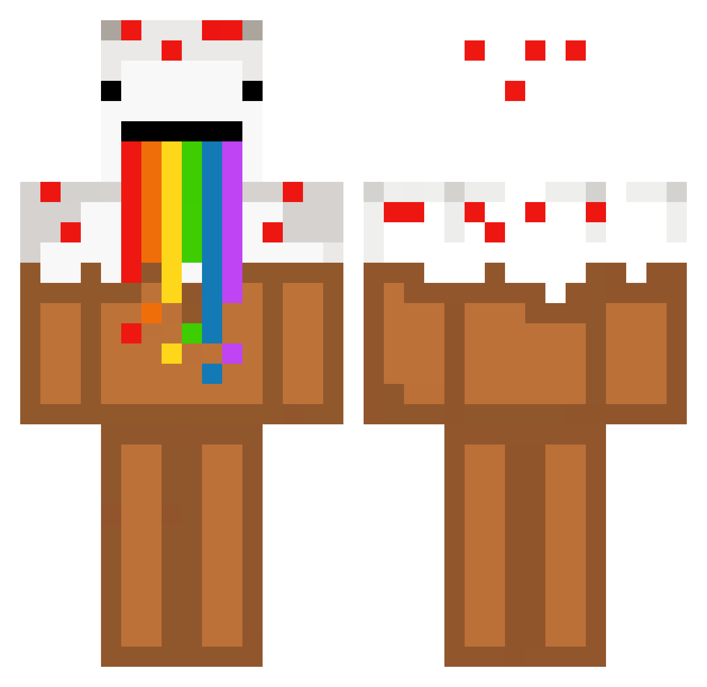 KevinWolter Minecraft skin, front and back view