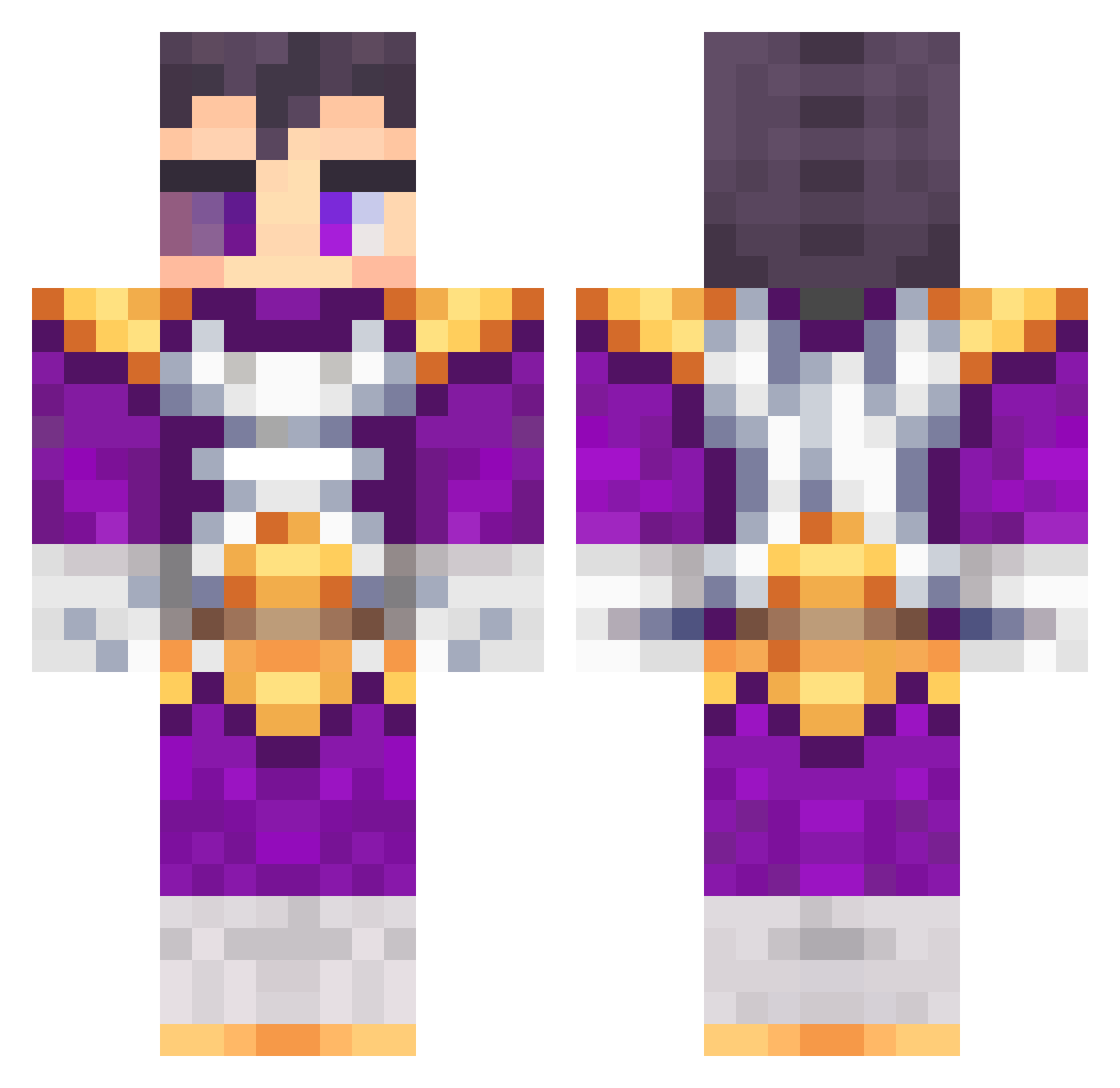BrownBag568 Minecraft skin, front and back view
