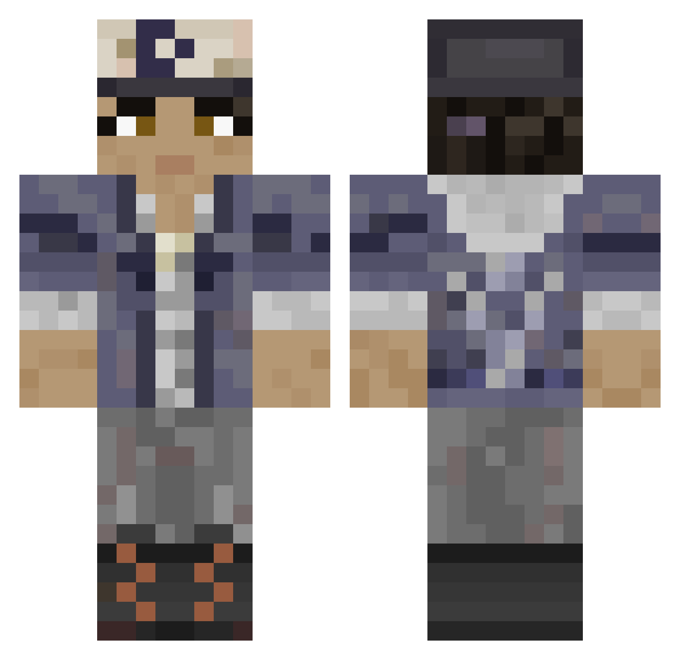 GENZ_JAXS Minecraft skin, front and back view