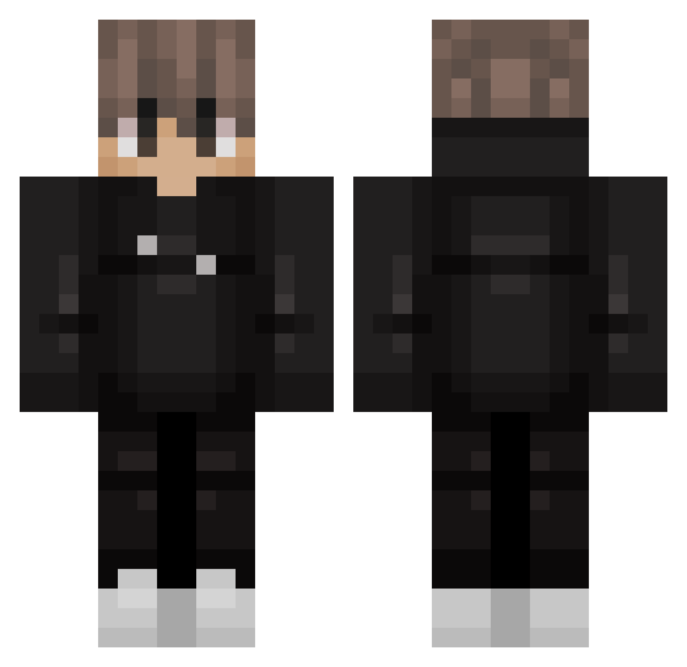 tackyfz Minecraft skin, front and back view