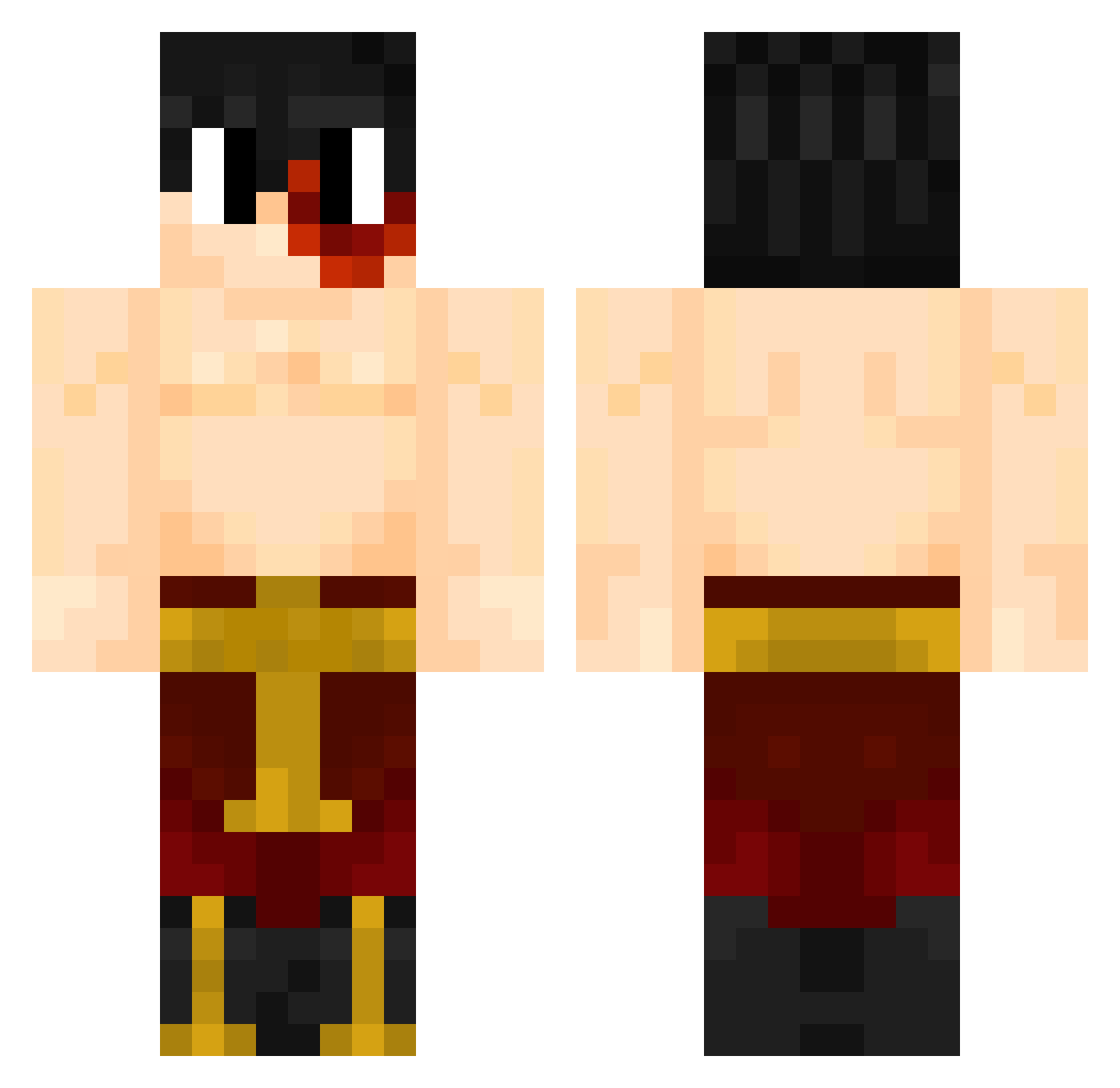 N1r1k Minecraft skin, front and back view