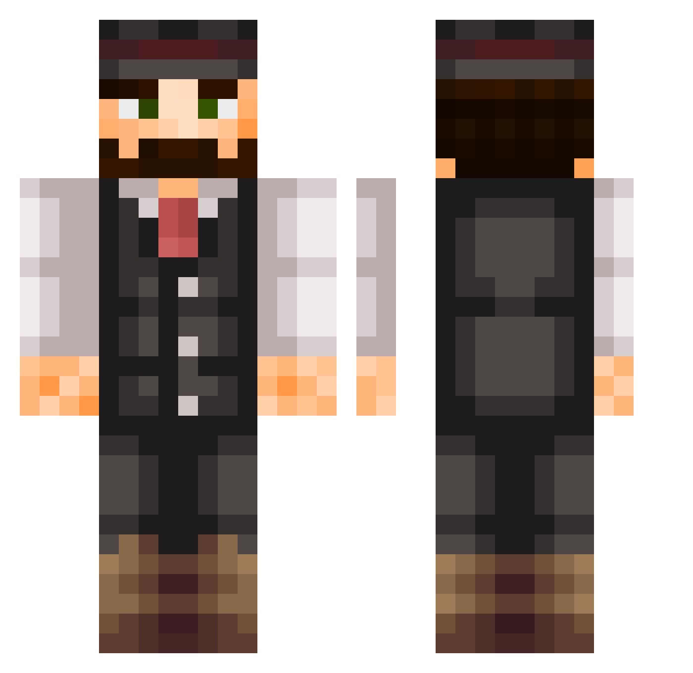 seabass110 Minecraft skin, front and back view