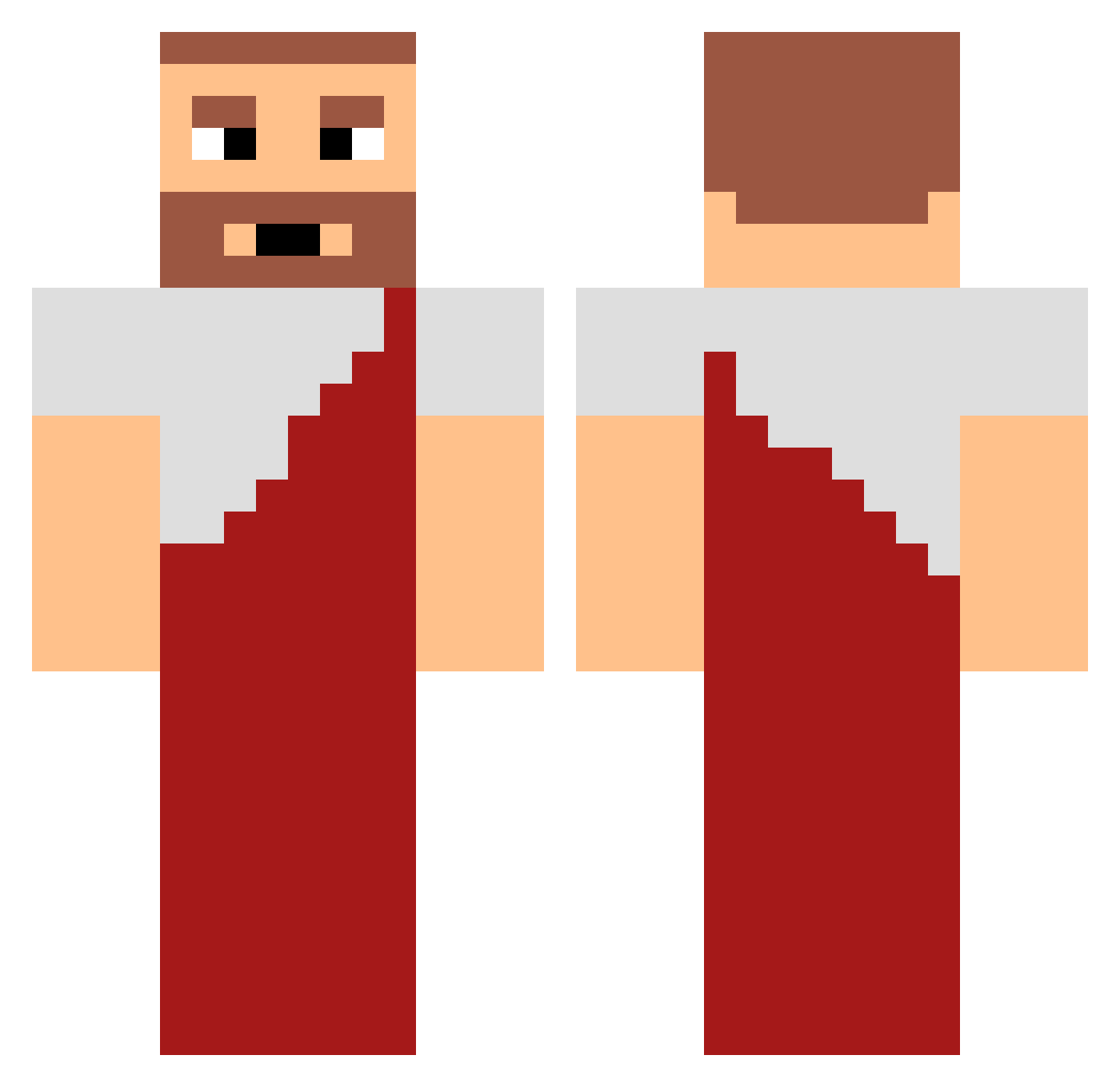 GenisesHD Minecraft skin, front and back view