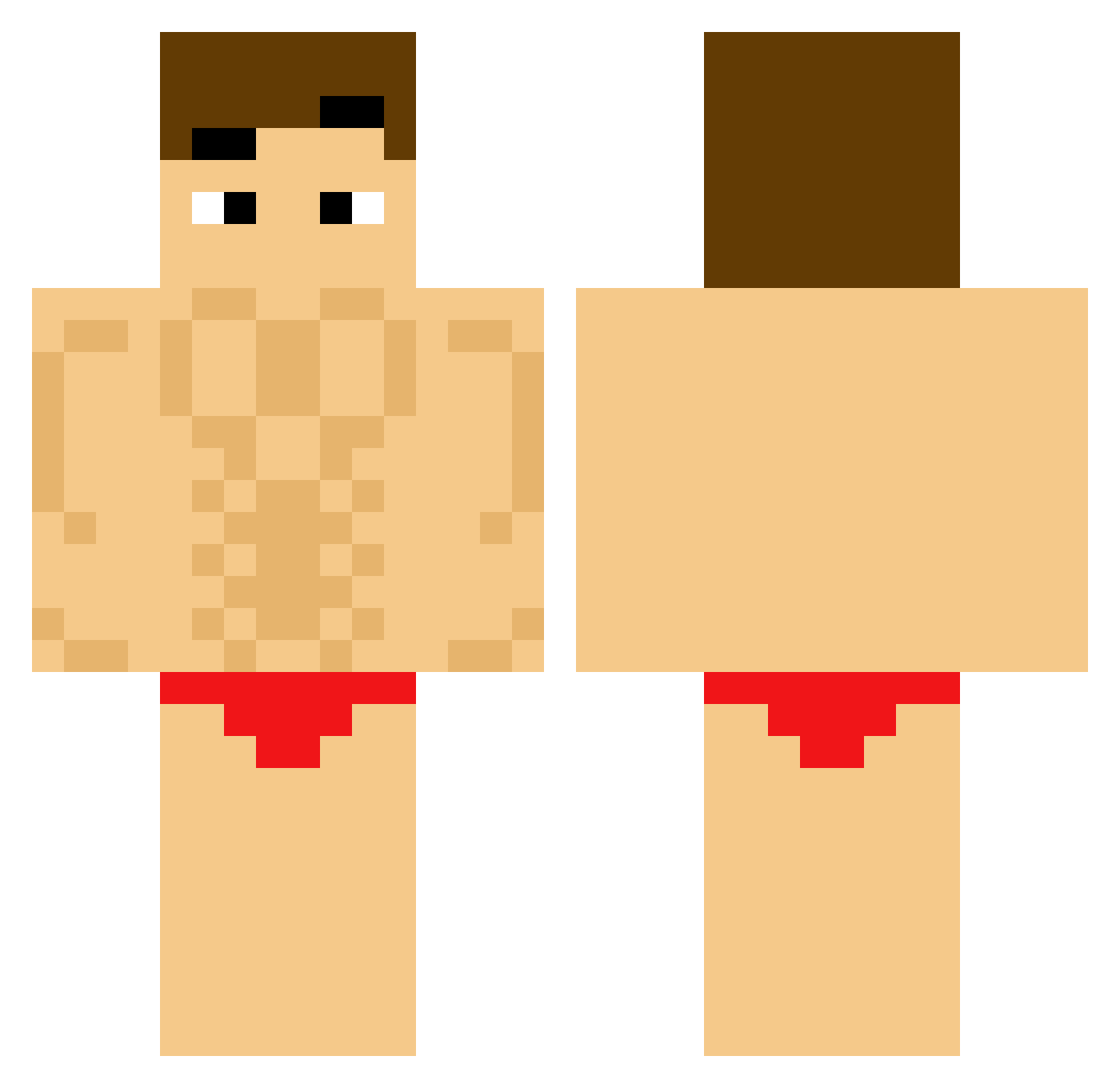 Game_Party Minecraft skin, front and back view