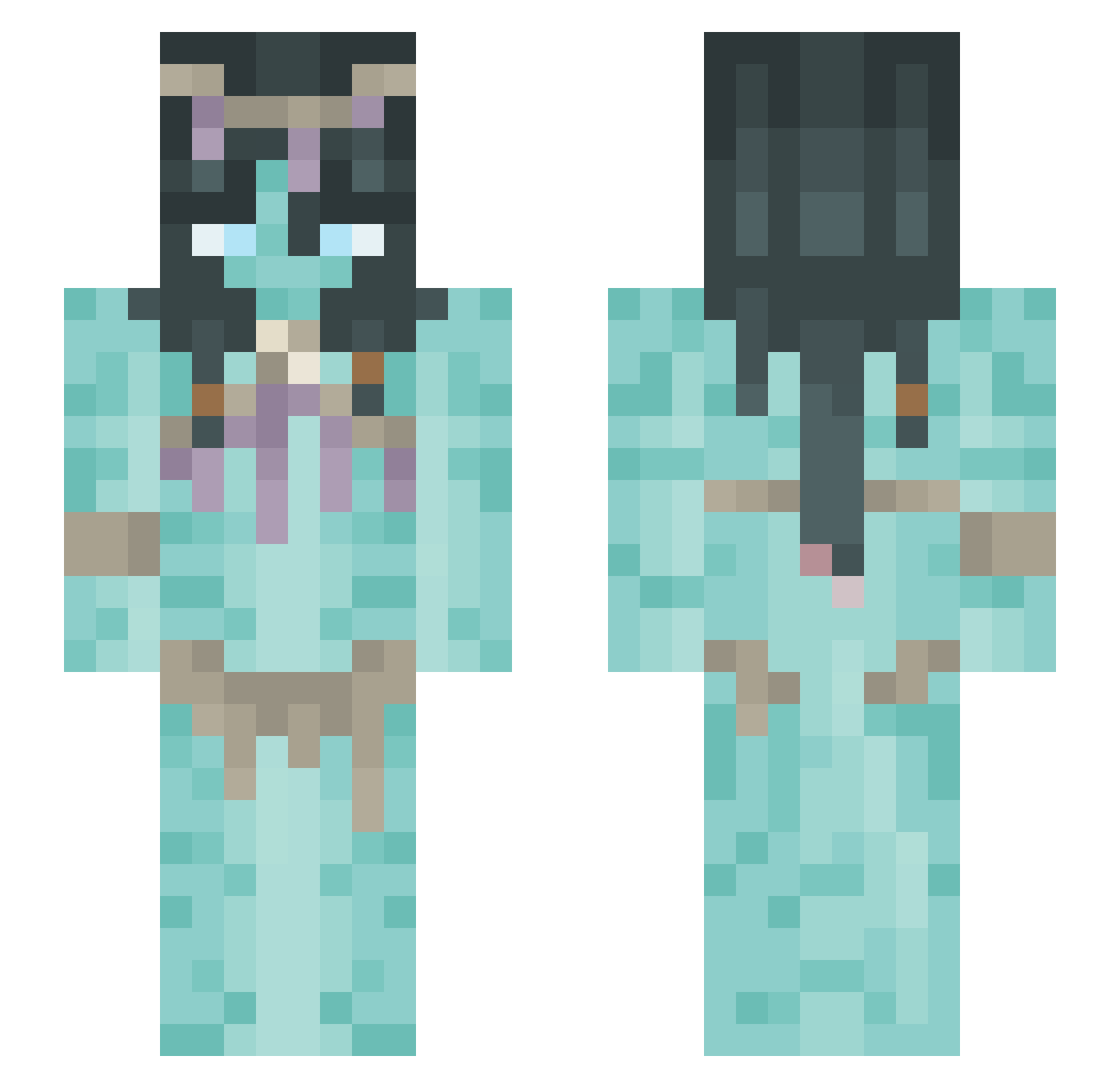 GoFavela Minecraft skin, front and back view