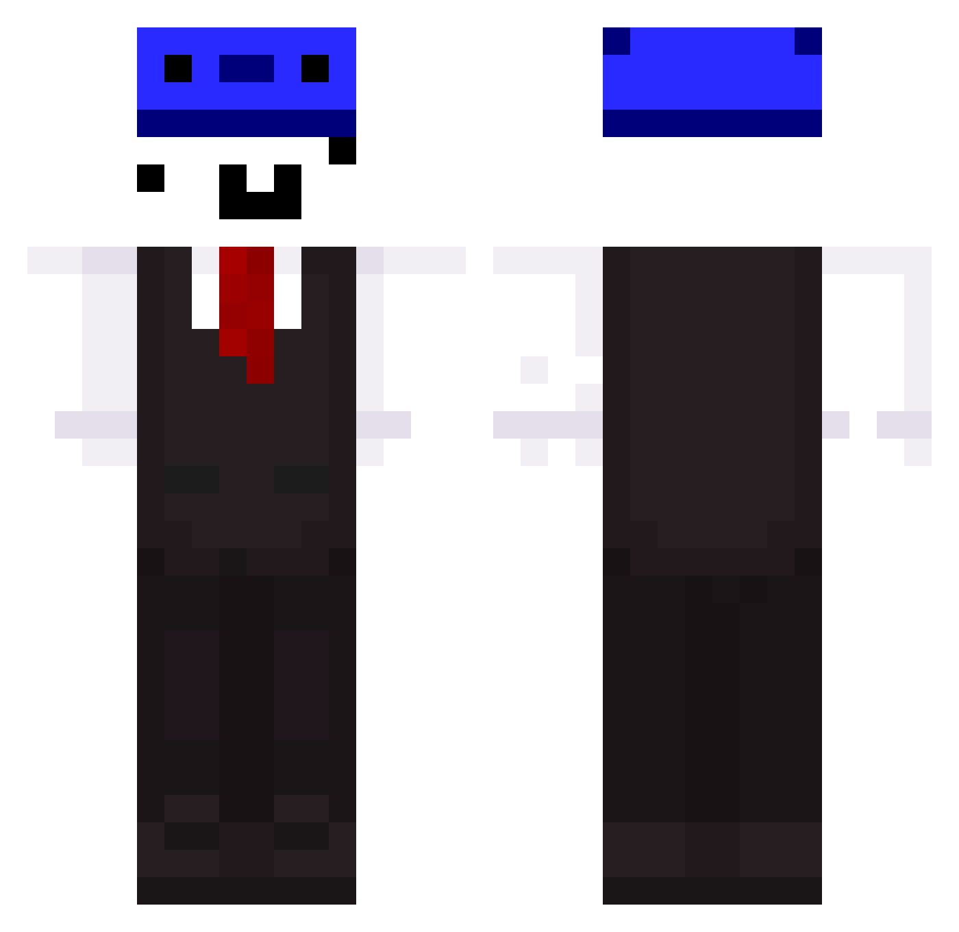 ammrhya Minecraft skin, front and back view