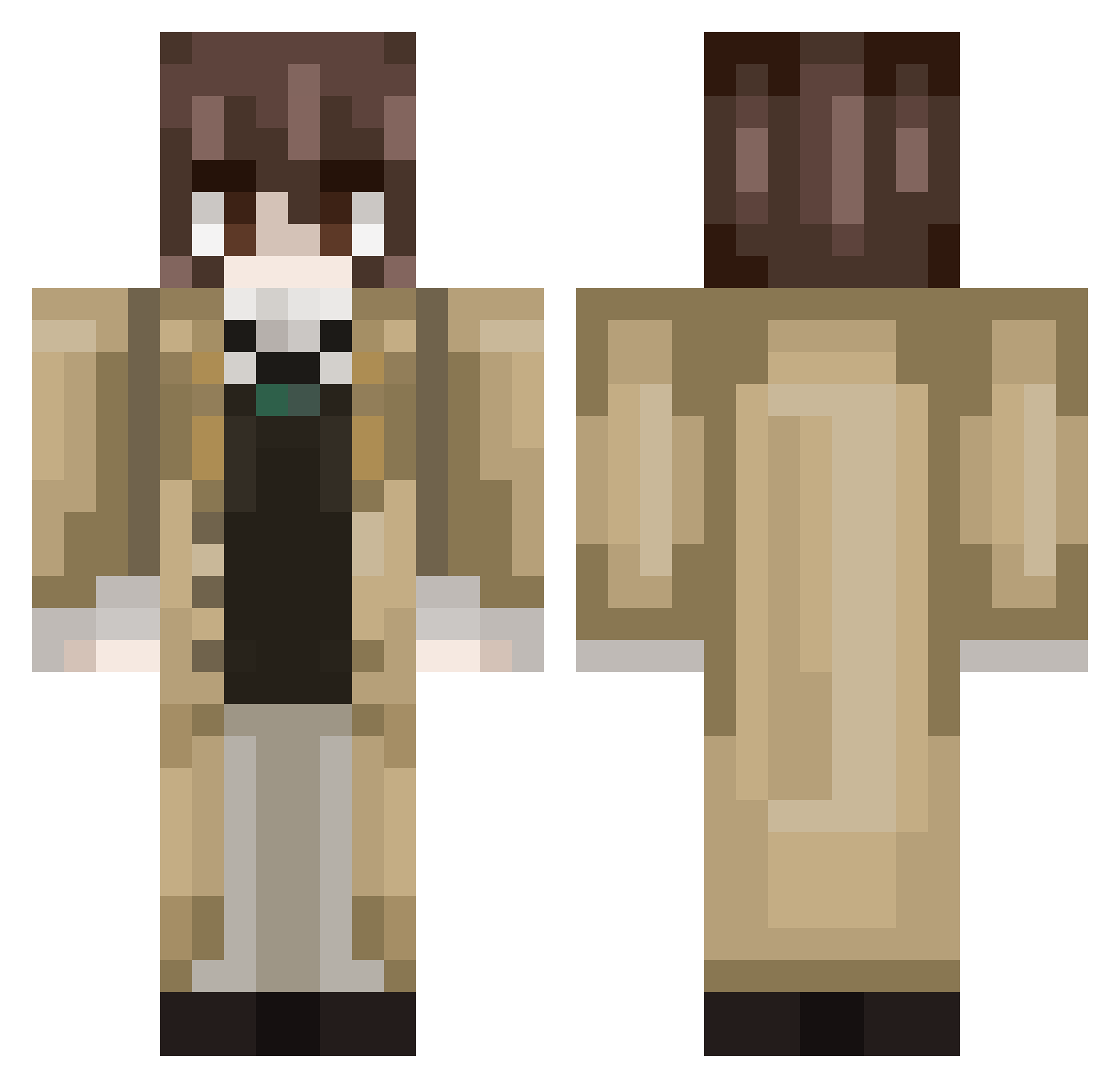 True_Cisco Minecraft skin, front and back view