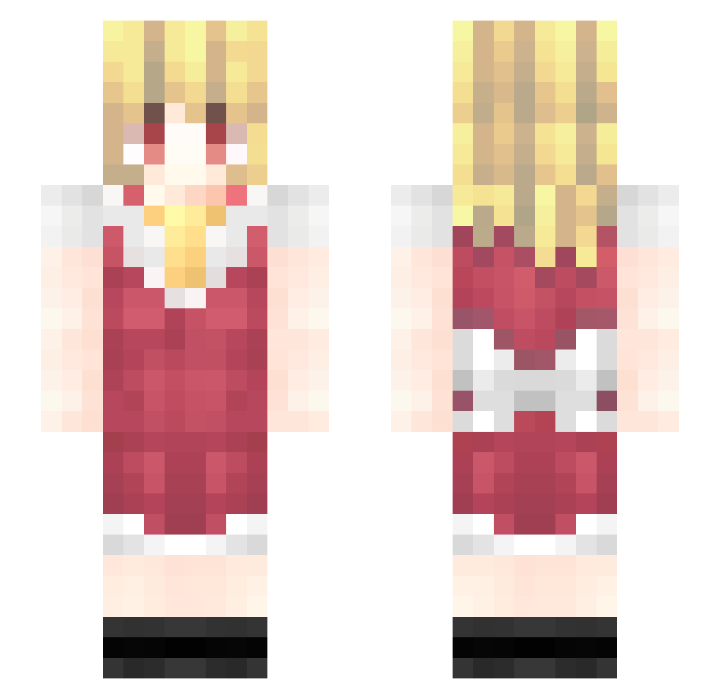 ZERO_Nvanity Minecraft skin, front and back view