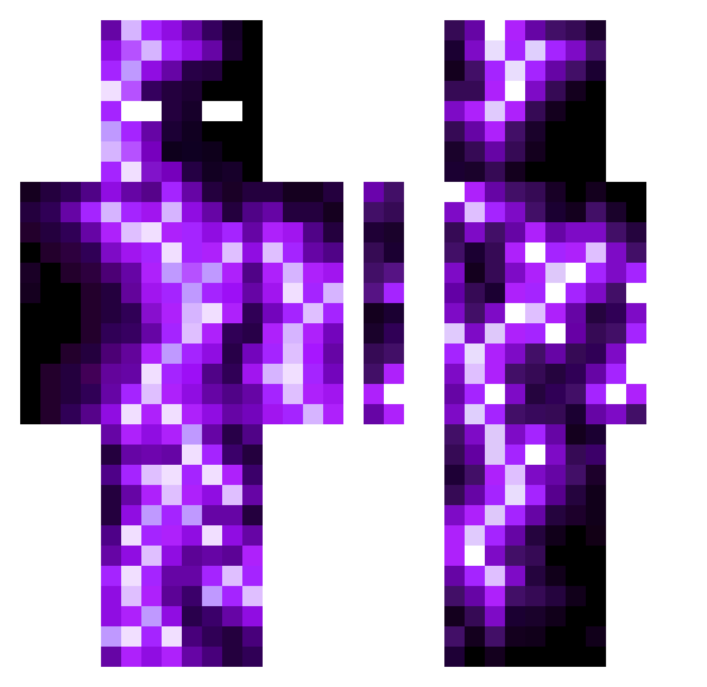 PapaPwnU Minecraft skin, front and back view