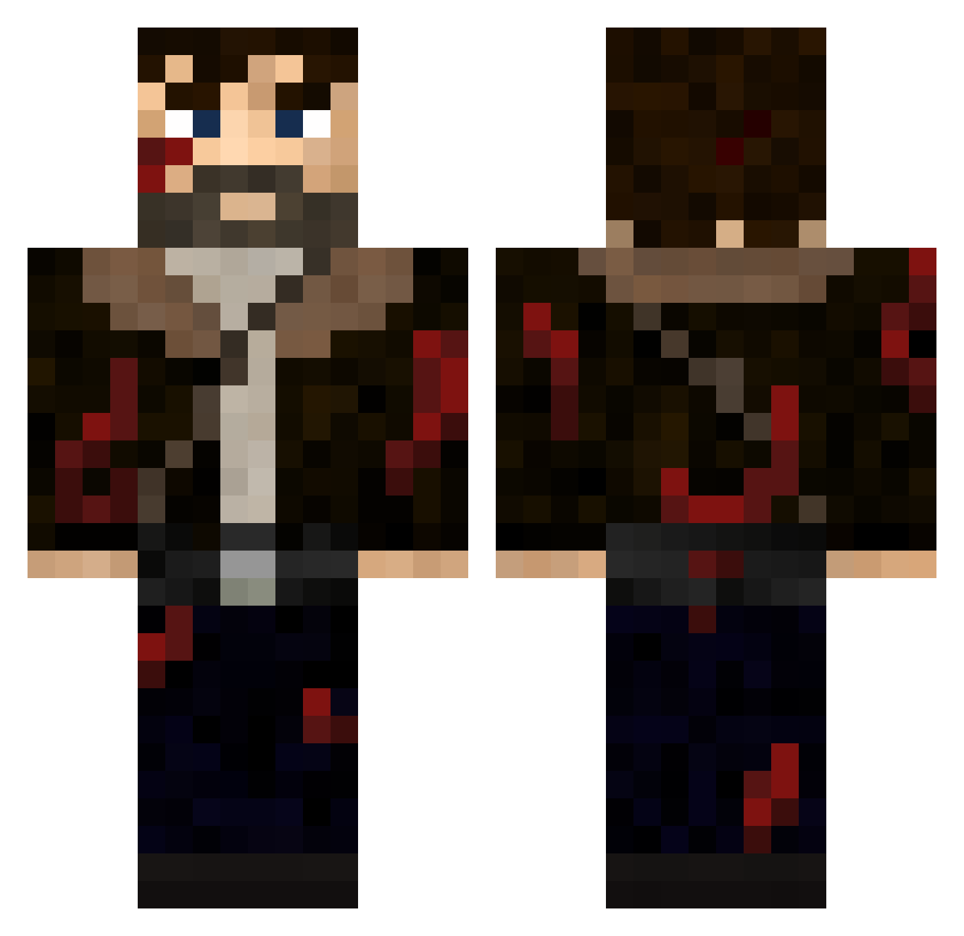 TSMEU6 Minecraft skin, front and back view