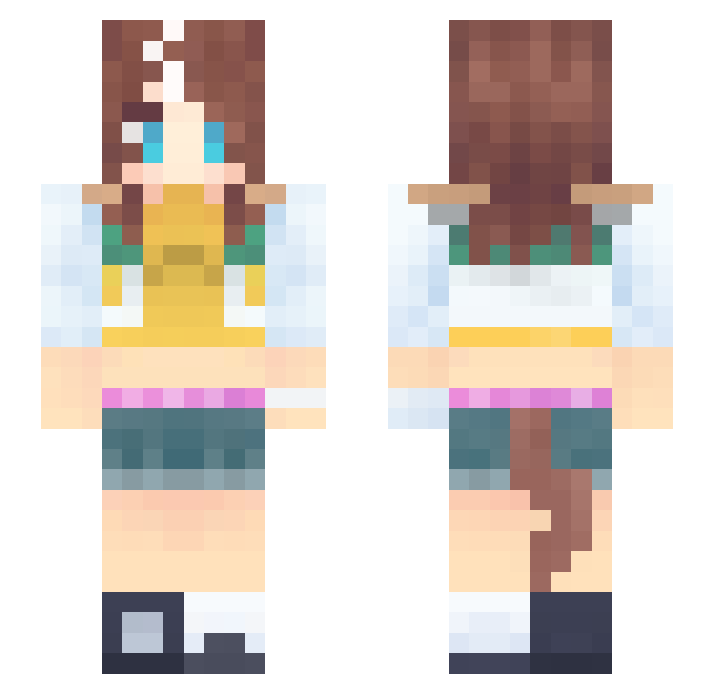 VanWartJR Minecraft skin, front and back view
