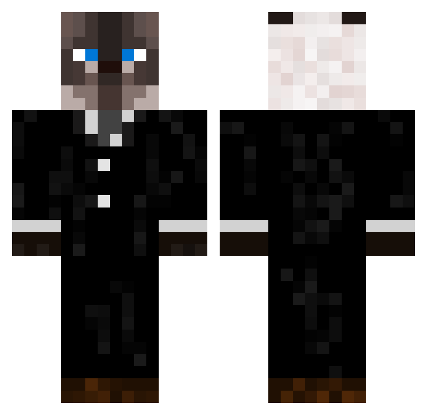 CGR_Ghost Minecraft skin, front and back view