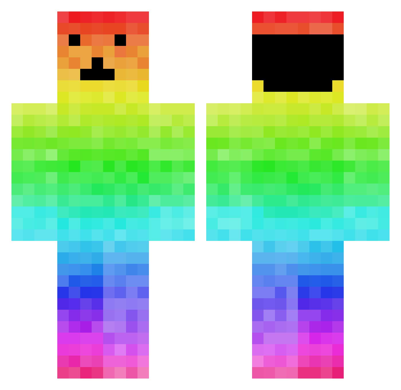 Tree6464 Minecraft skin, front and back view