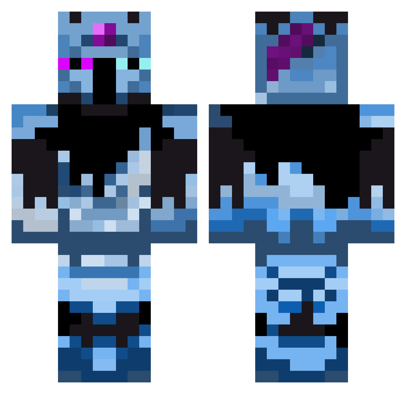 zEli24z Minecraft skin, front and back view