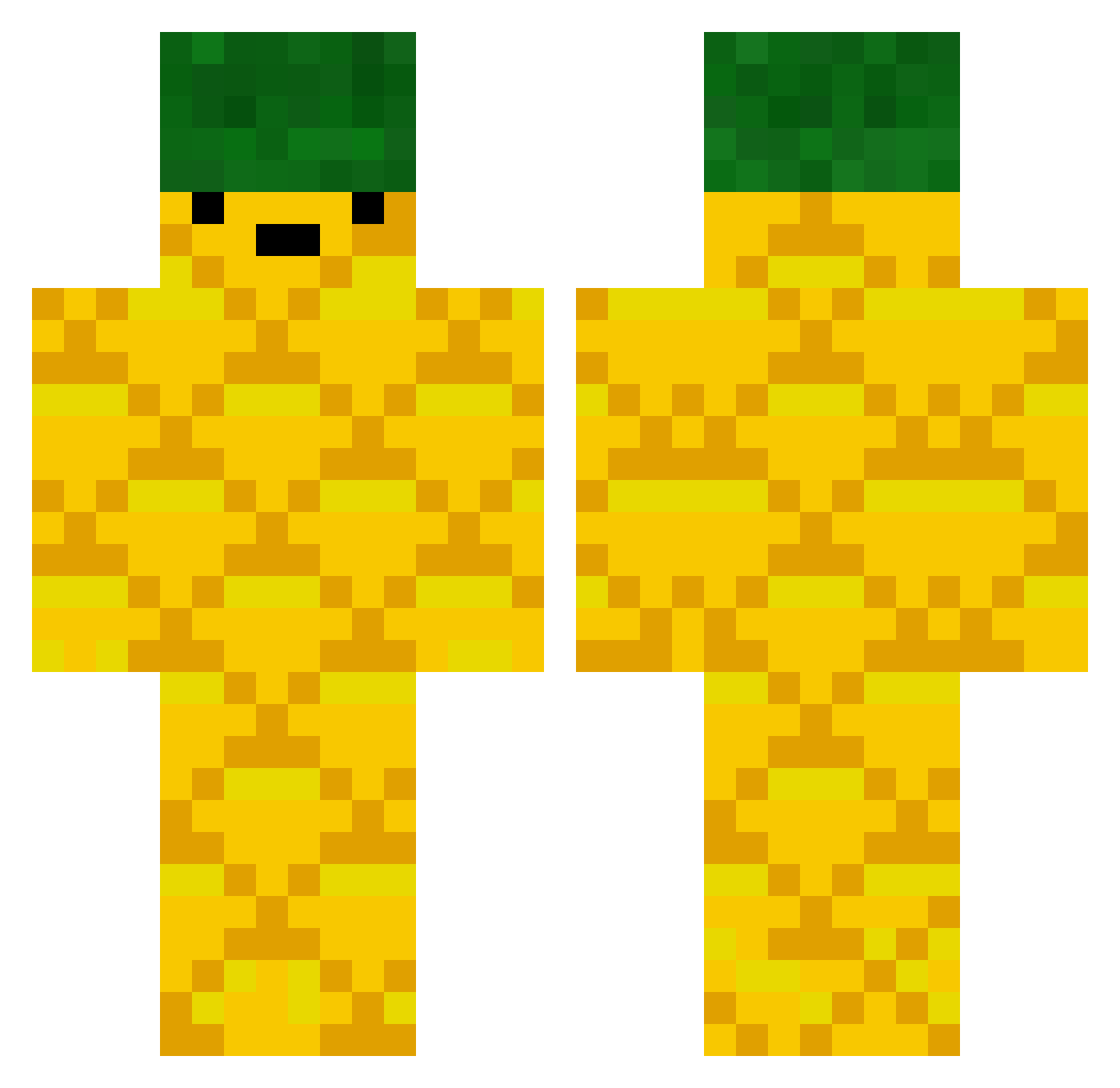 Gamepaz Minecraft skin, front and back view