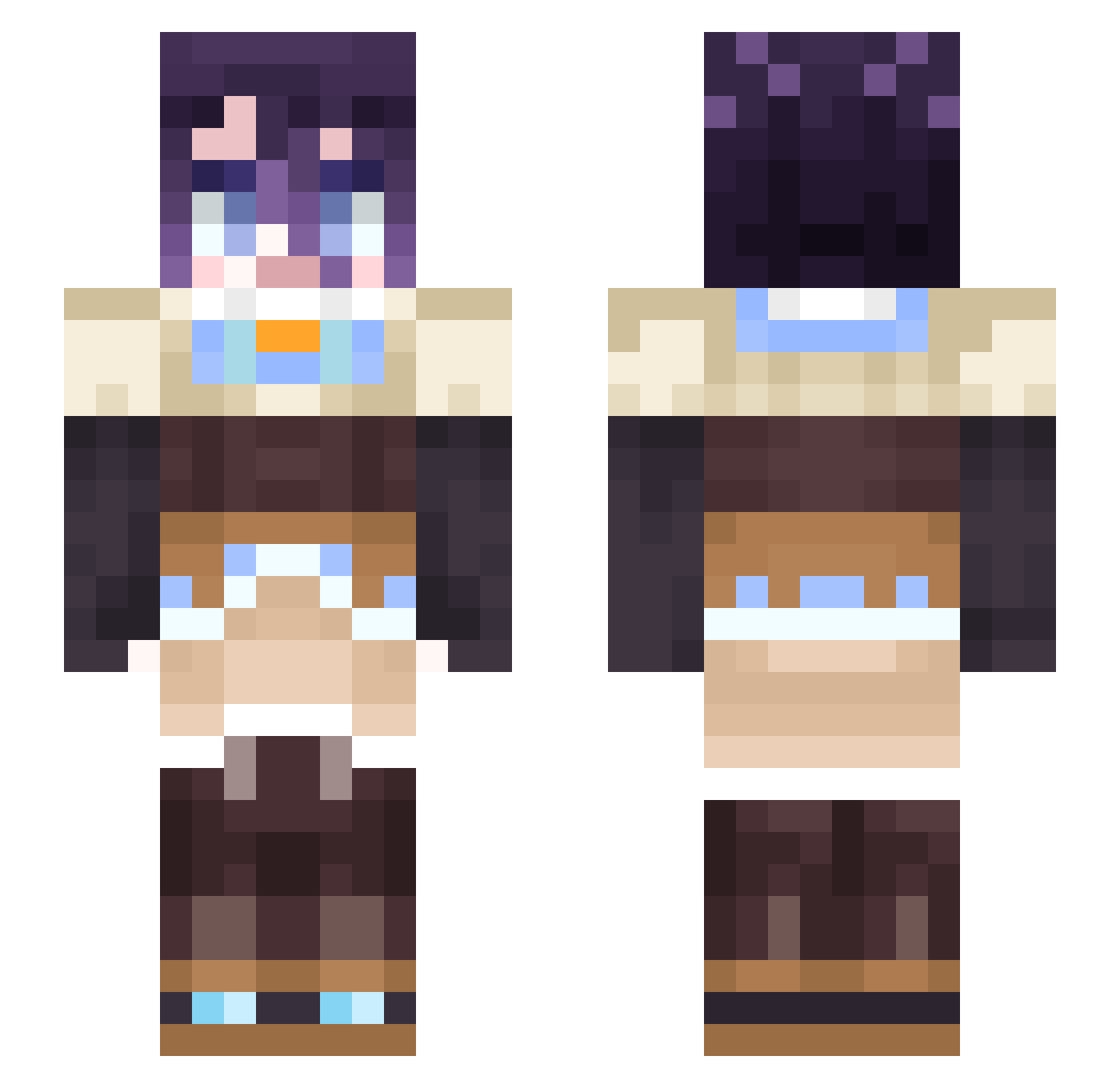 SoOriginalAlan Minecraft skin, front and back view