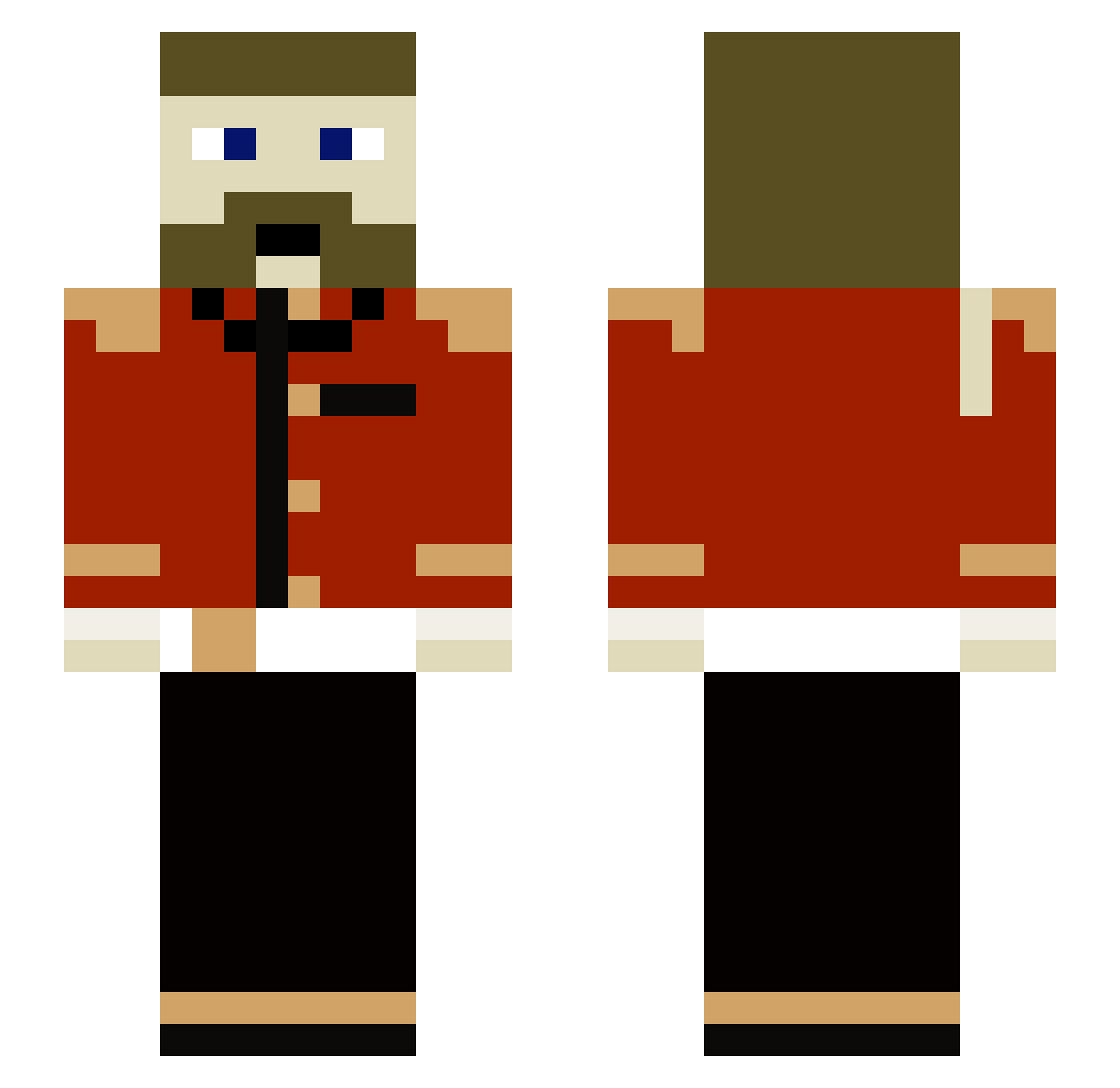 tort228133721 Minecraft skin, front and back view