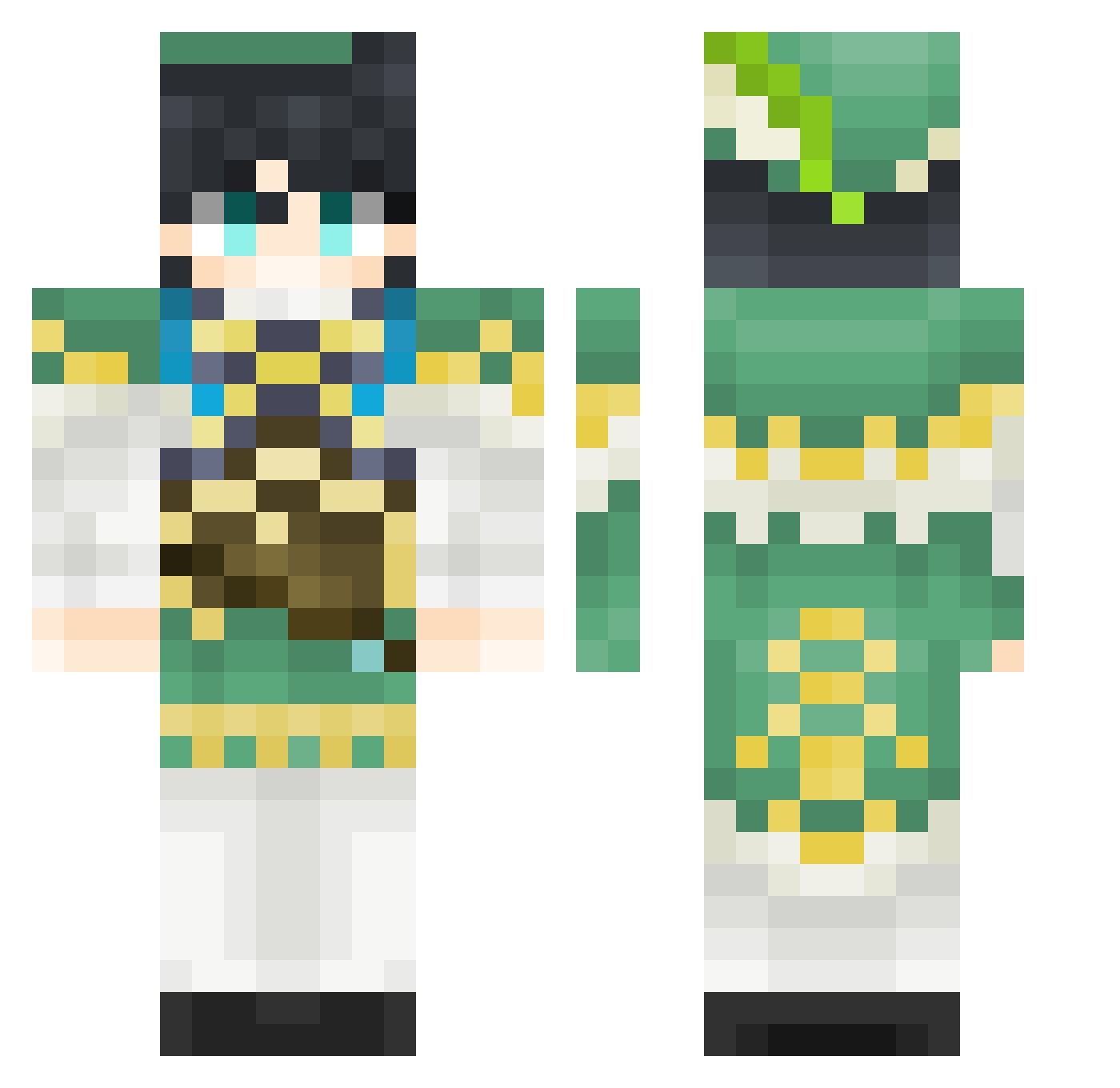 Oograph Minecraft skin, front and back view