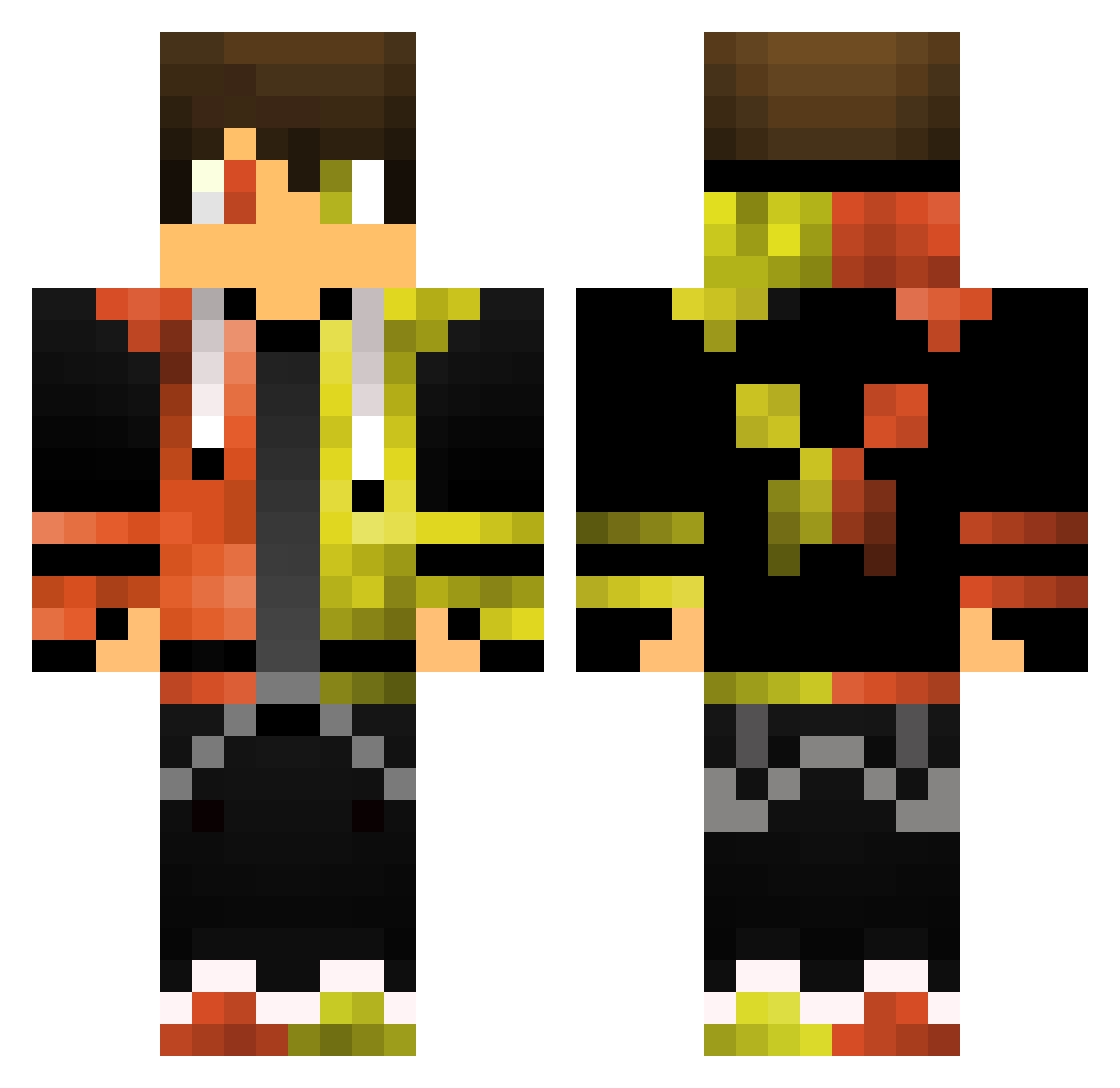 sizata Minecraft skin, front and back view