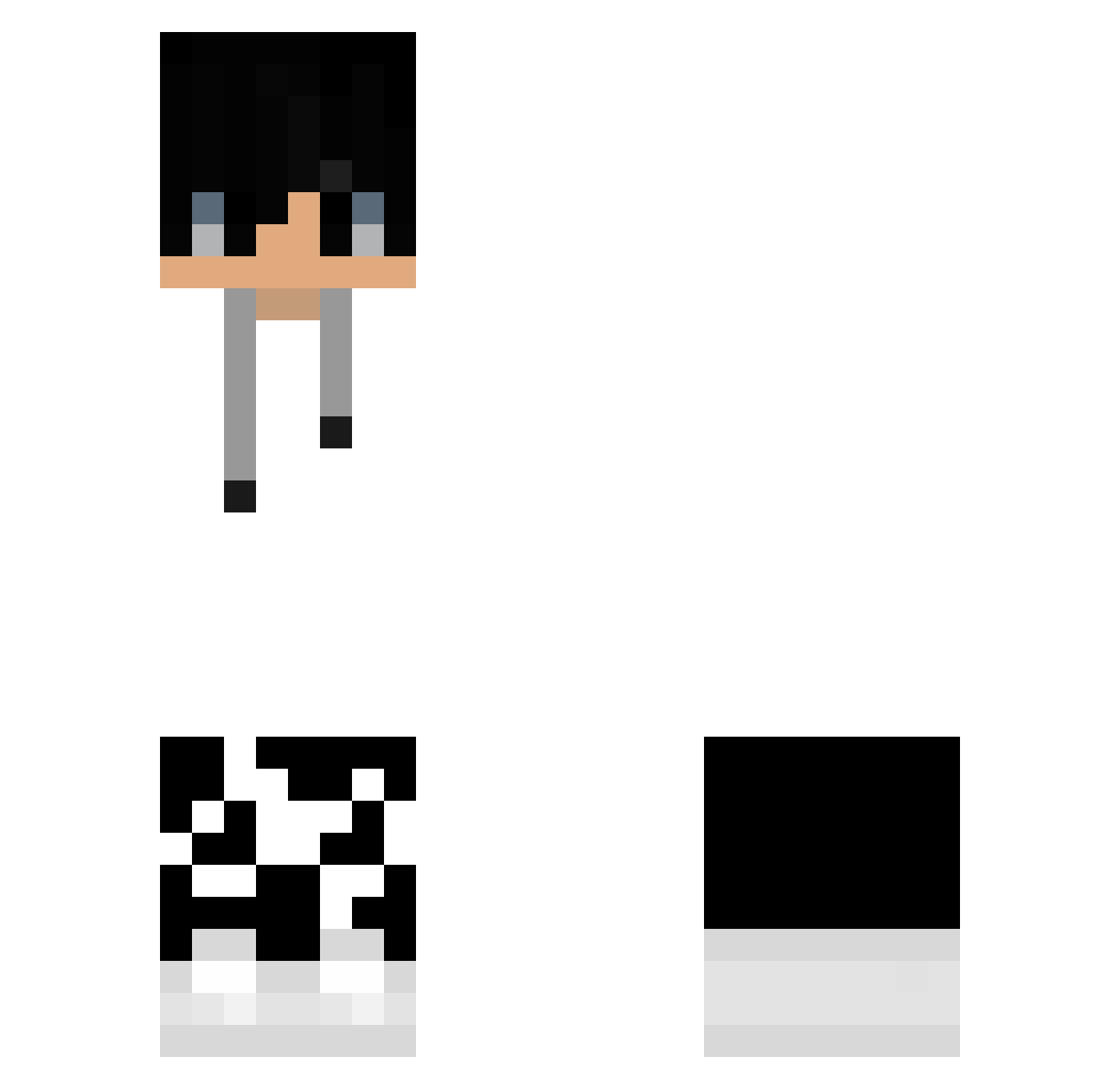 vghtfkidf Minecraft skin, front and back view