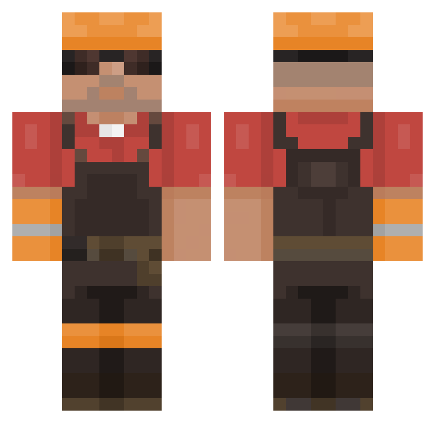 EchoTheBM Minecraft skin, front and back view