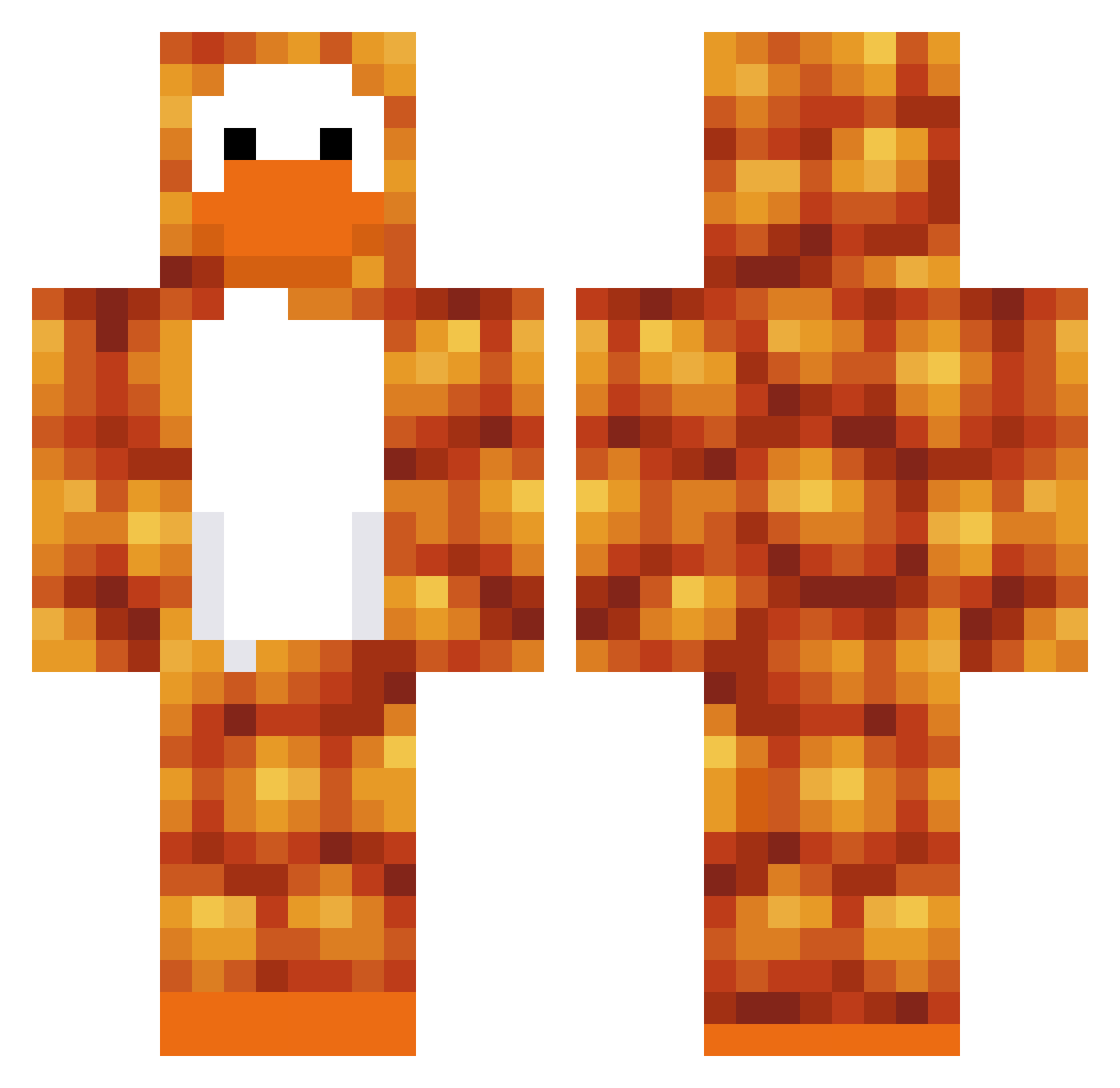 _BenTheBean Minecraft skin, front and back view