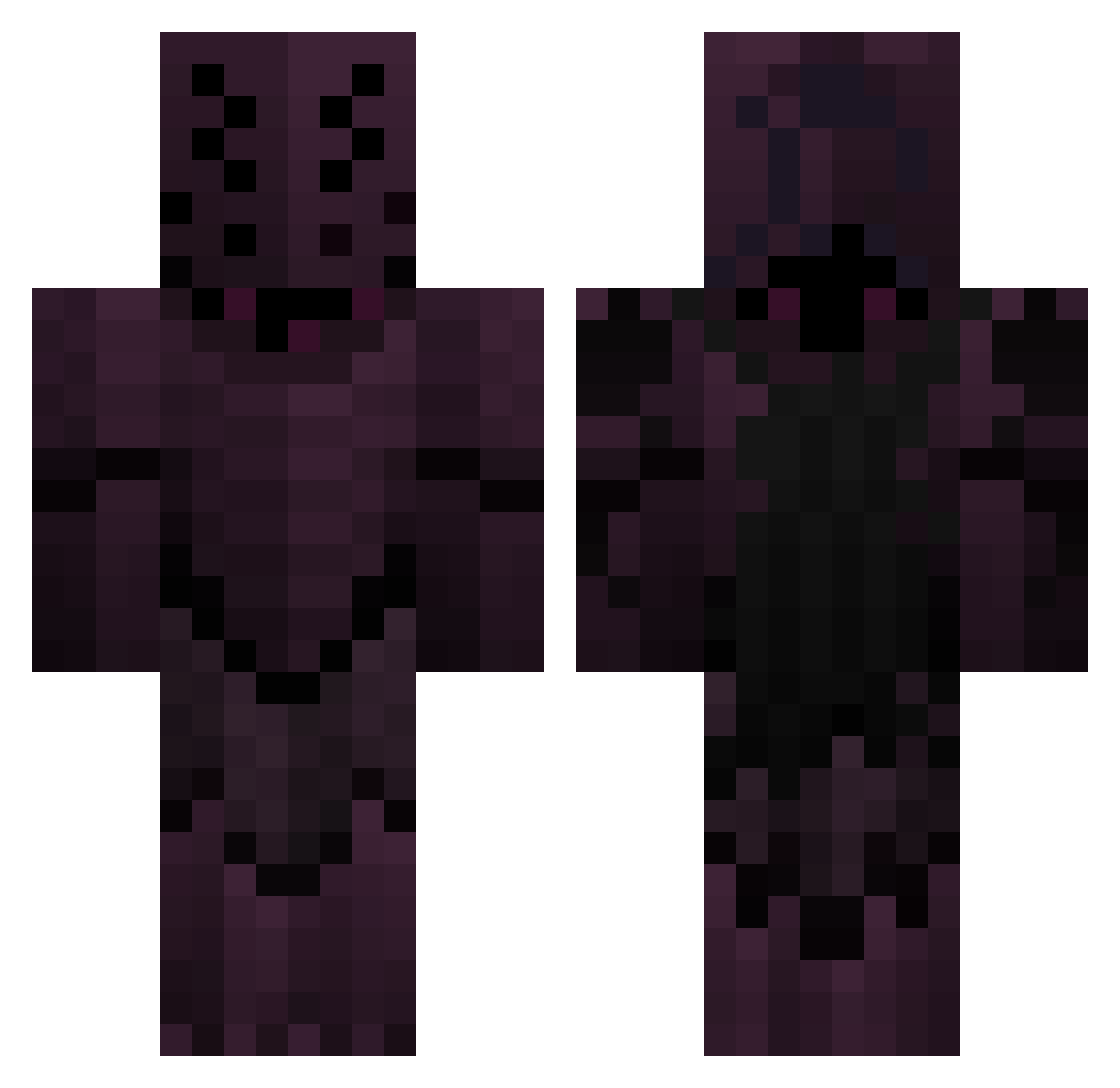 Cavantank Minecraft skin, front and back view