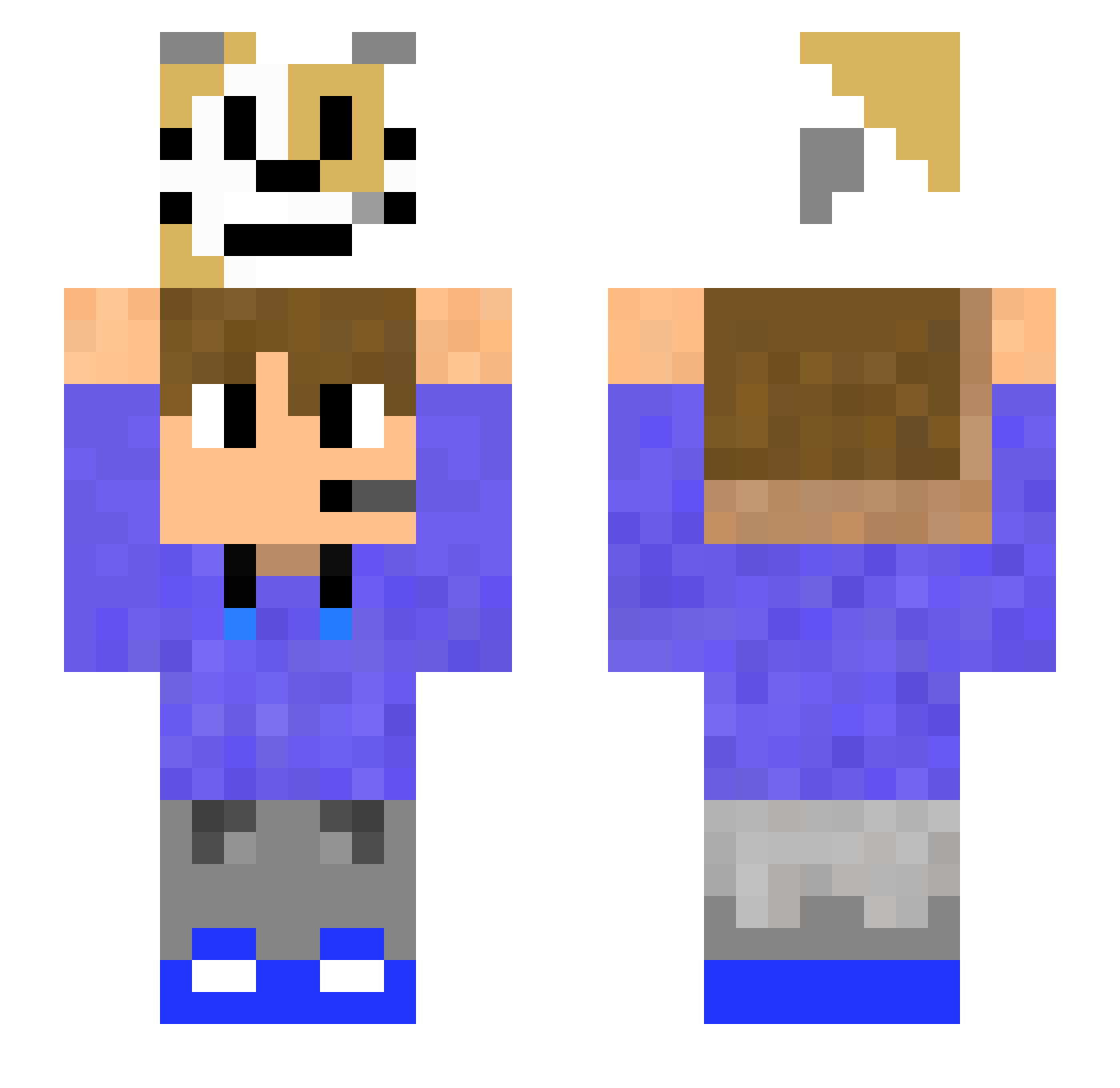 DDeessmmoonndd Minecraft skin, front and back view